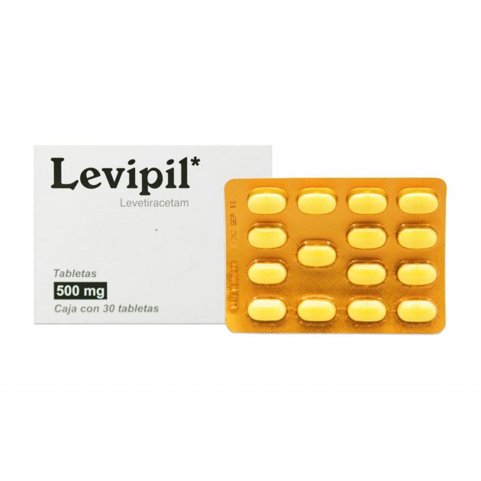 Levipil 500 mg Caja Con 30 Tabletas 