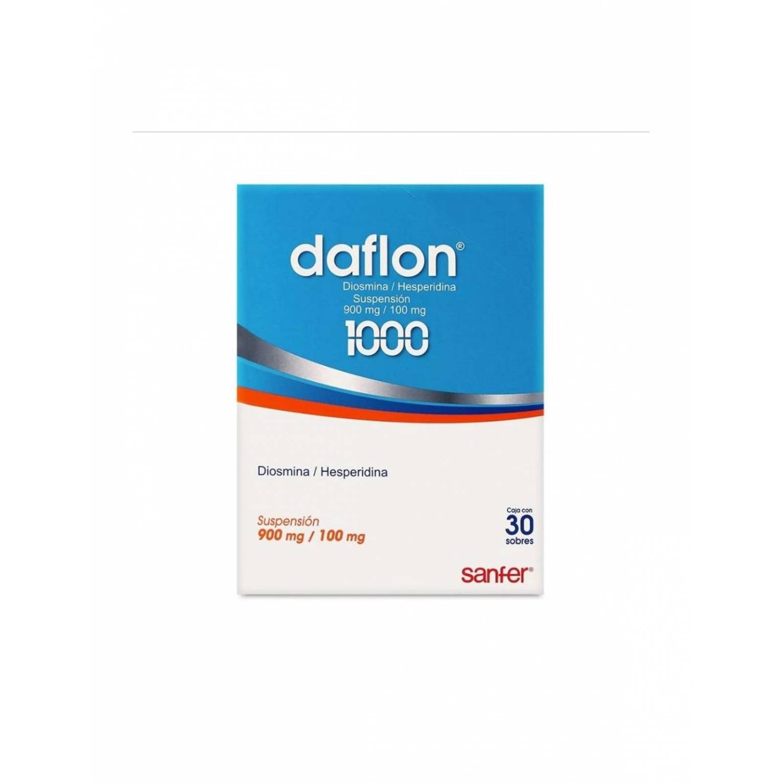 Daflon 1000 Suspensión 900 / 100 mg 30 Sobres de 10 ml 