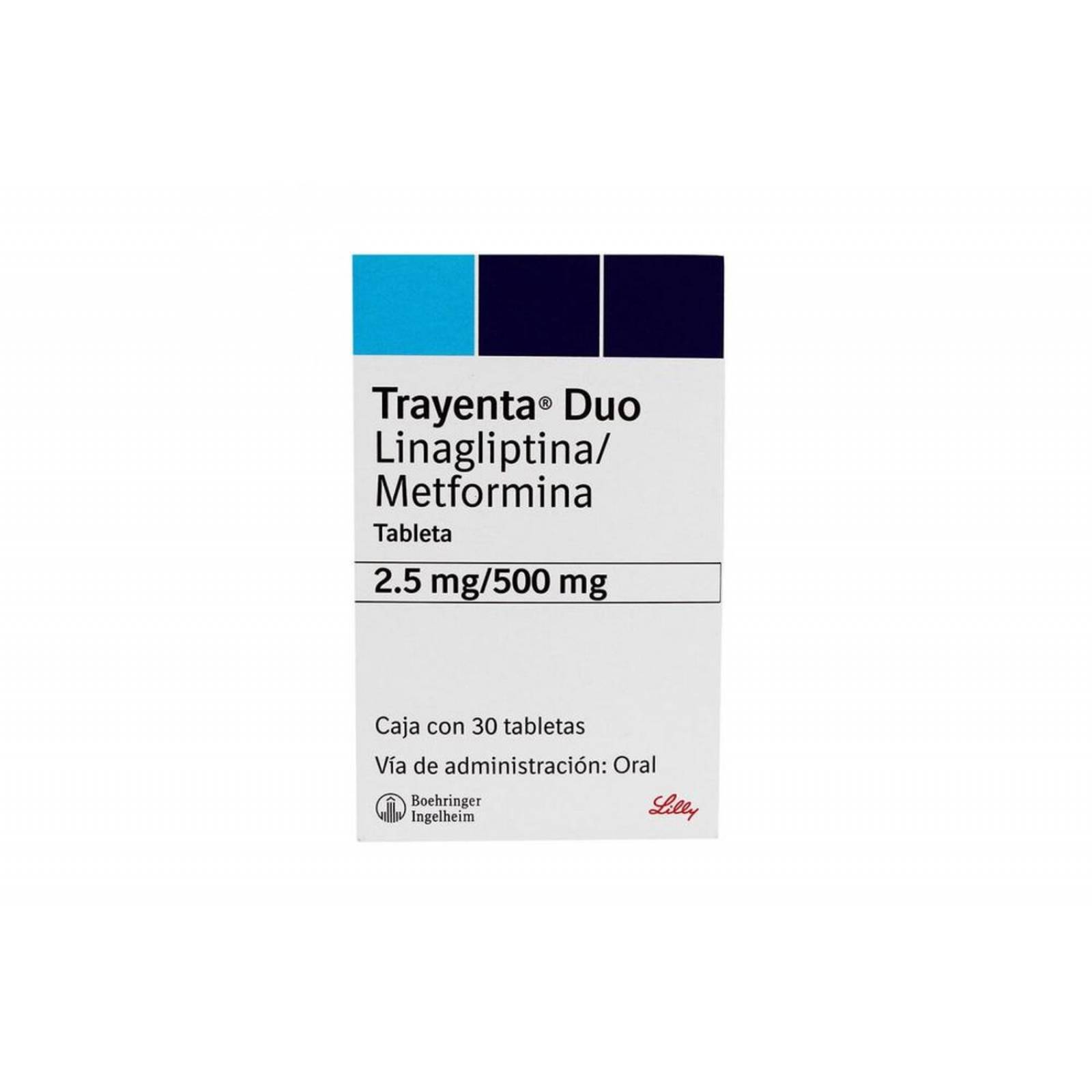 Trayenta Duo 2.5 / 500 mg Caja Con 30 Tabletas