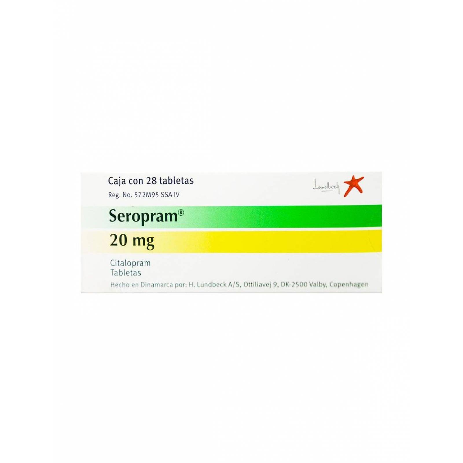Seropram 20 mg Caja Con 28 Tabletas