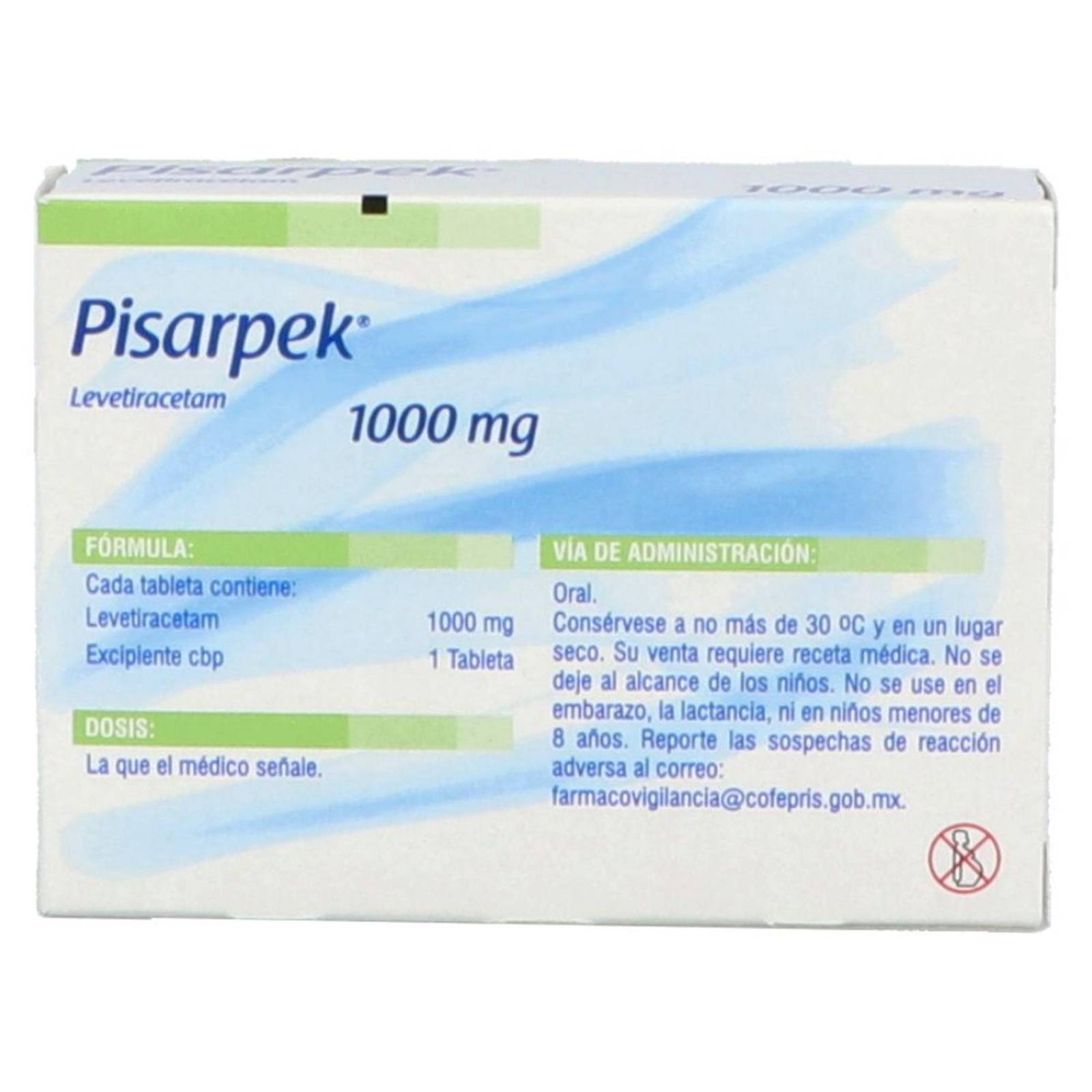 Pisarpek 1000 mg Caja Con 30 Tabletas 