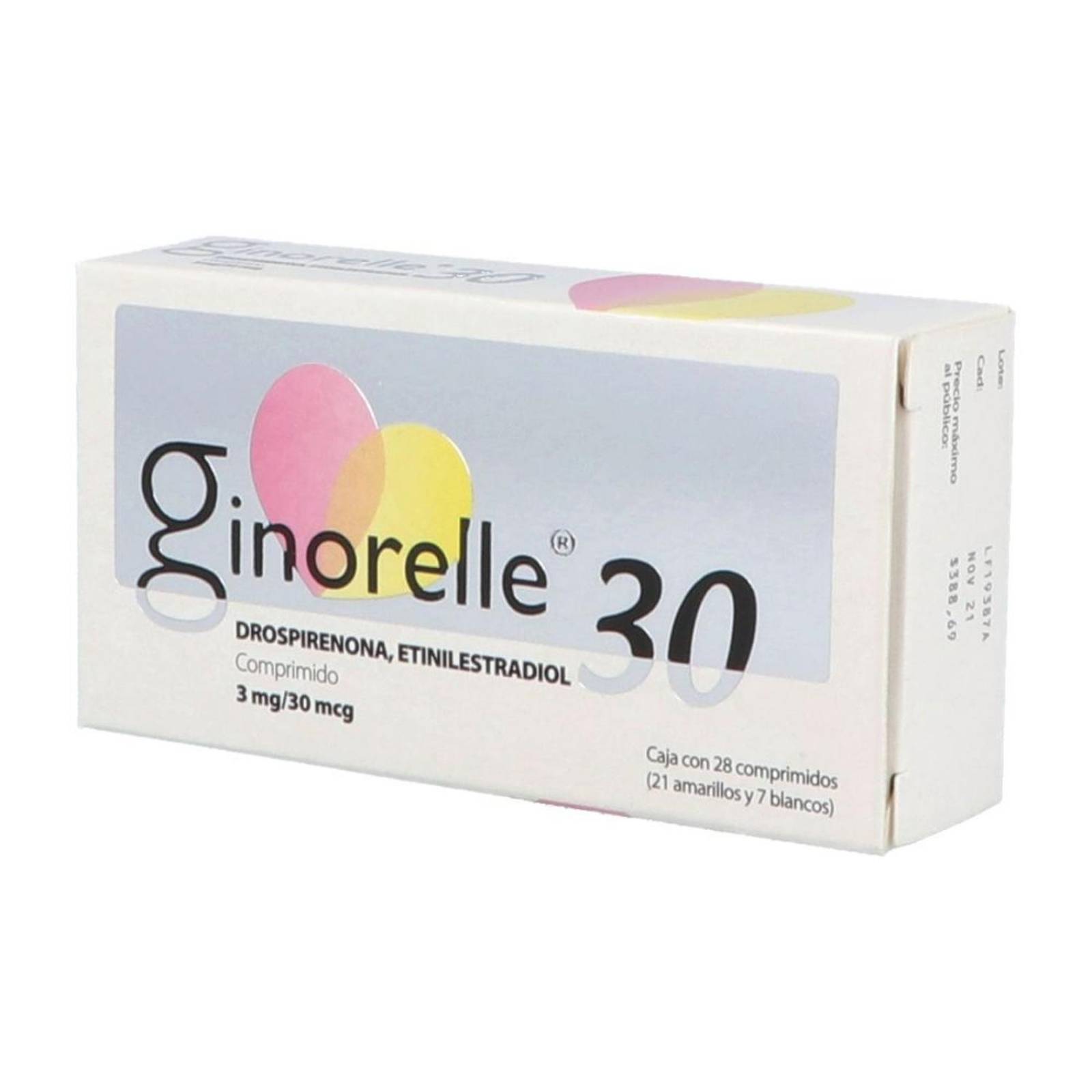 Ginorelle 30 mcg Caja Con 28 Comprimidos 