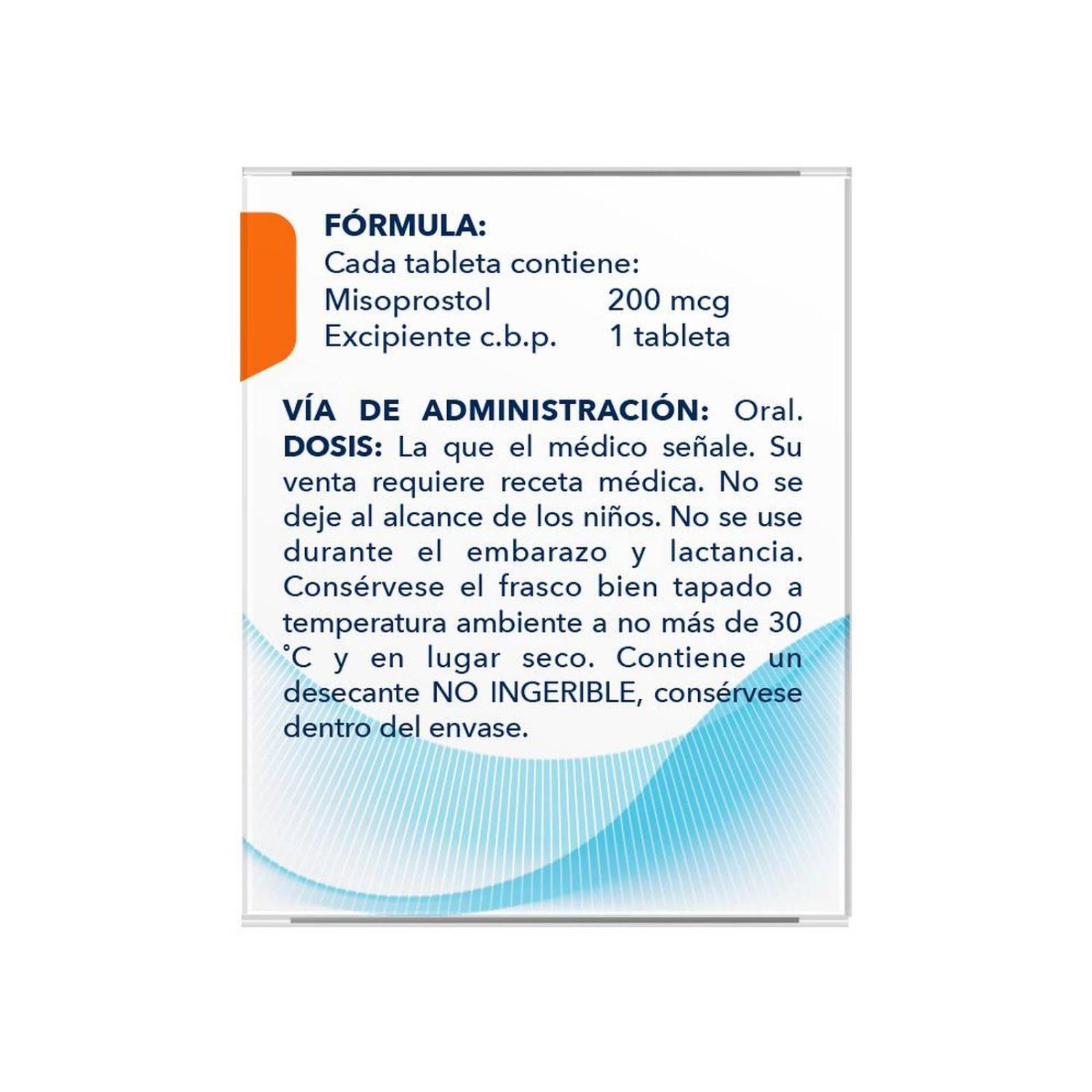 Misoprostol 200 Mcg Caja Con Frasco Con 28 Tabletas 