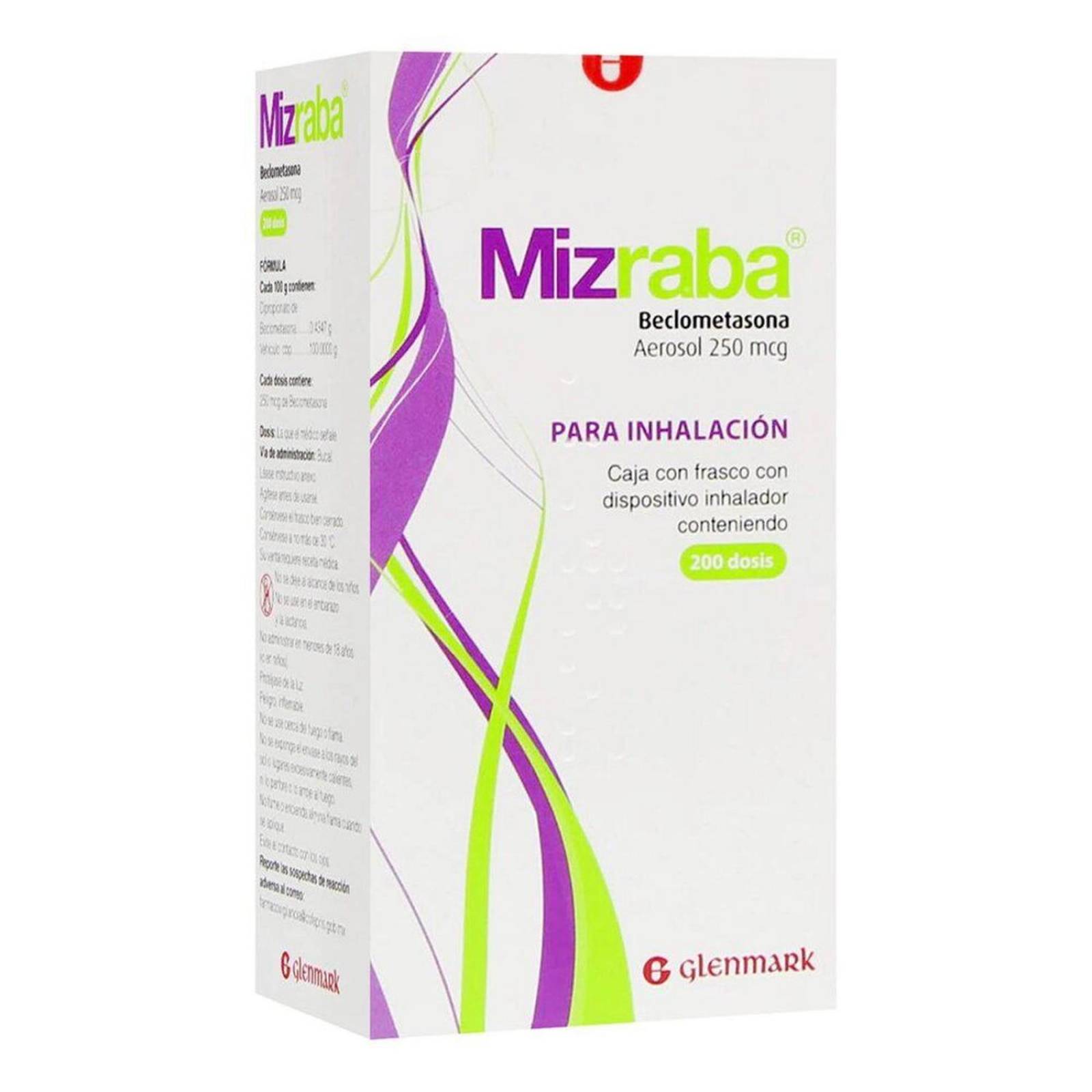 Mizraba Aerosol 250 mcg Caja Con Frasco Con Dispositivo Con 200 Dosis 