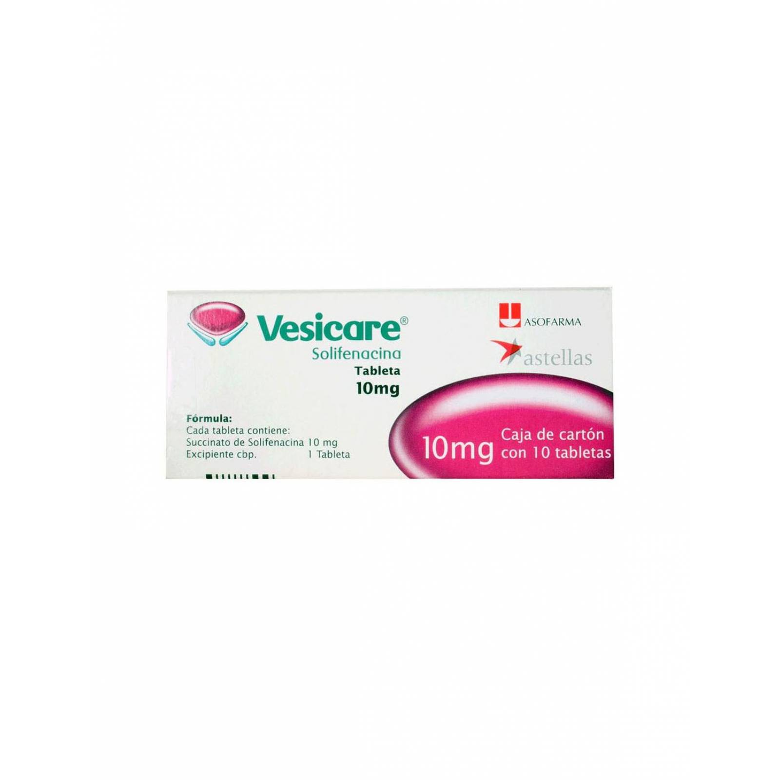 Vesicare 10 mg Caja Con 10 Tabletas 