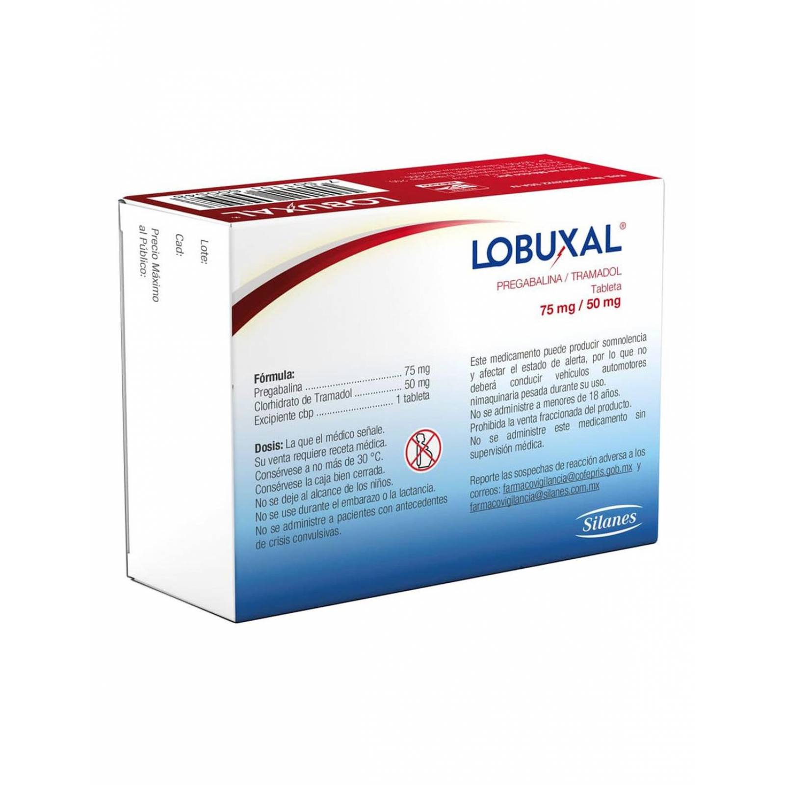 Lobuxal 75 mg/50 mg Caja Con 20 Tabletas 