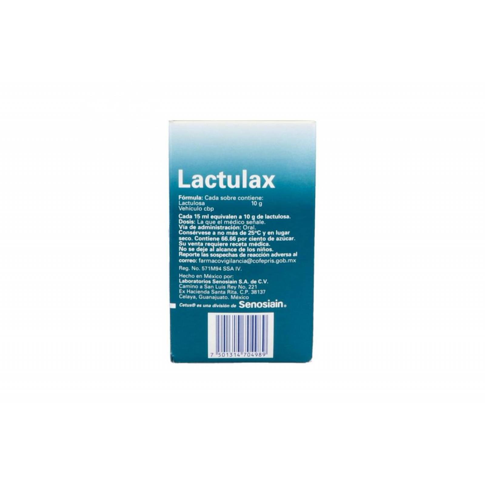 Lactulax Jarabe 10 g / 15 mL Caja Con 20 Sobres Con 15 mL 