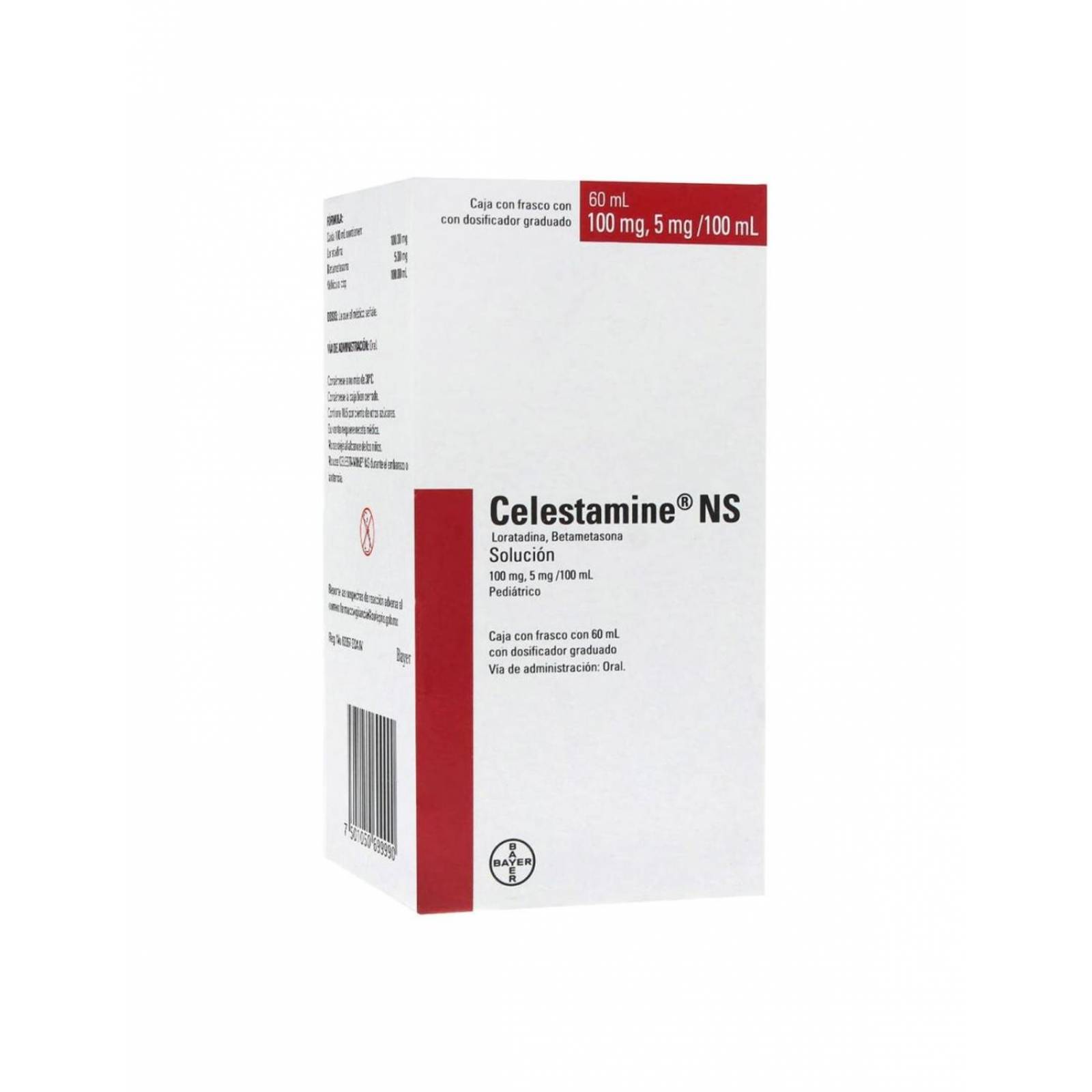 Celestamine NS 100 mg/5 mg Caja Con Frasco Con 60 mL