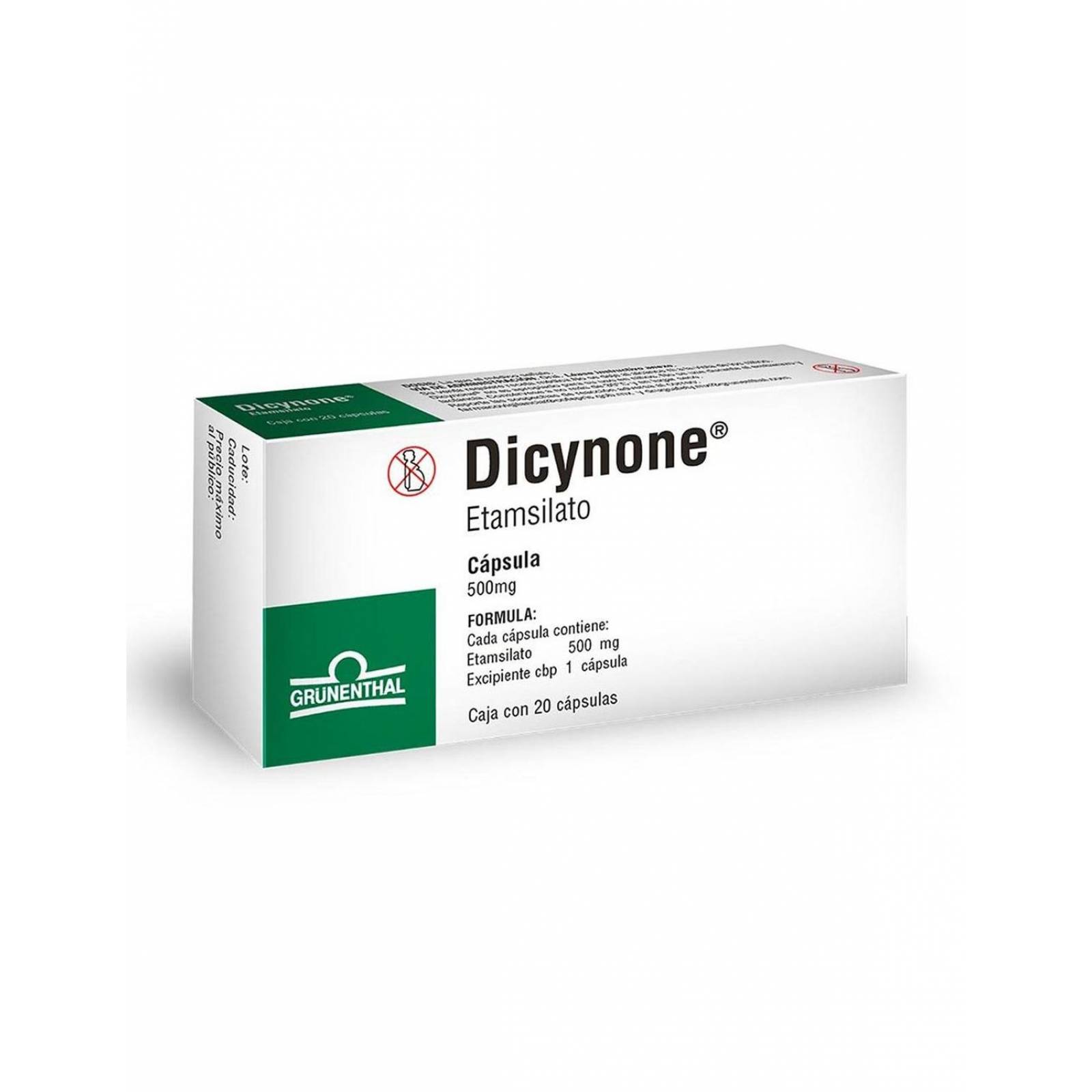 Dicynone 500 mg 20 Cápsulas 