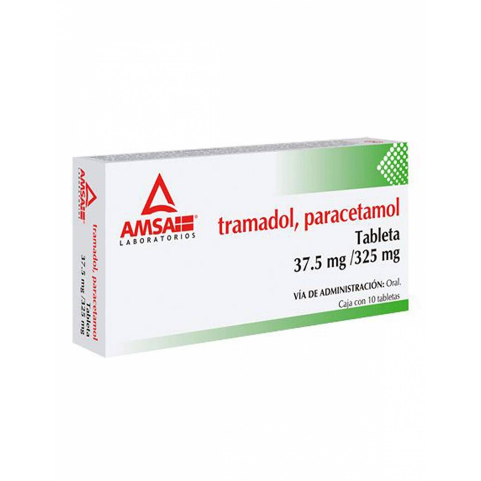 Tramadol/Paracetamol 37.5 mg/325 mg Caja Con 10 Tabletas 