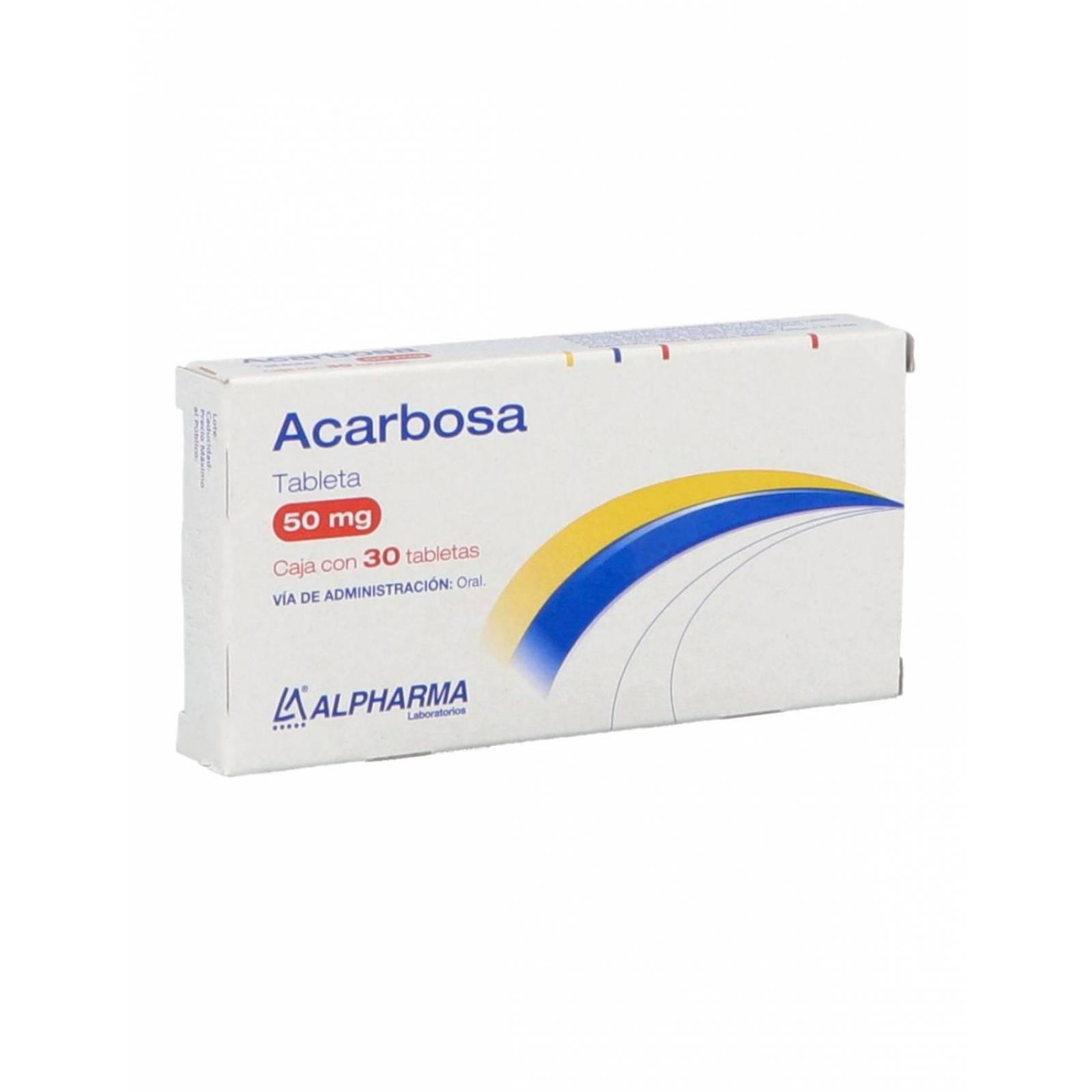 Acarbosa 50 Mg Caja Con 30 Tabletas