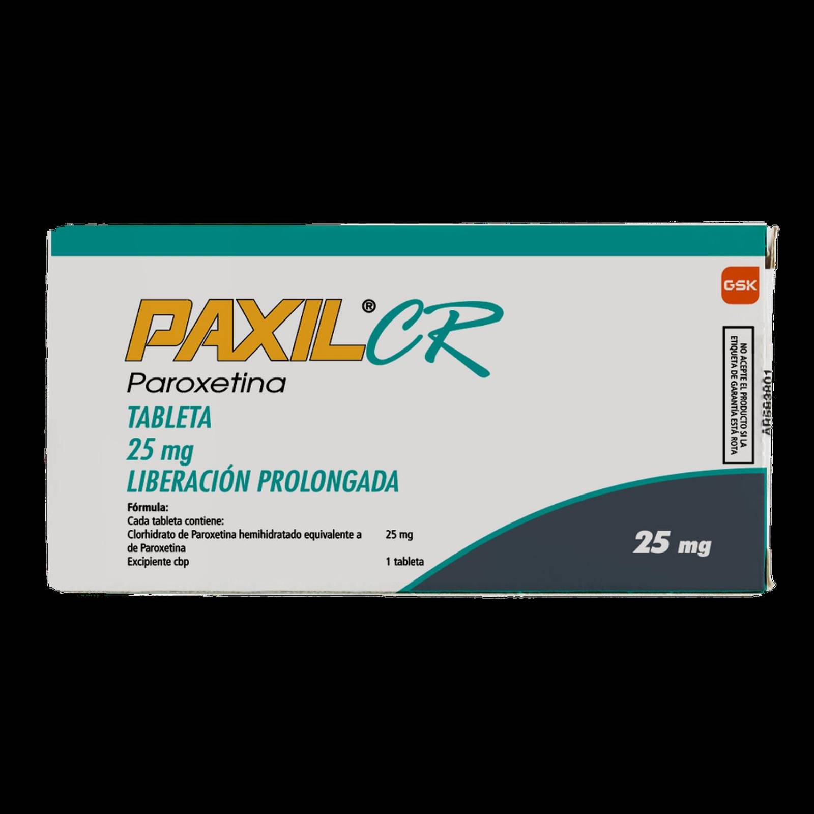 Paxil CR 25 mg Caja Con 10 Tabletas