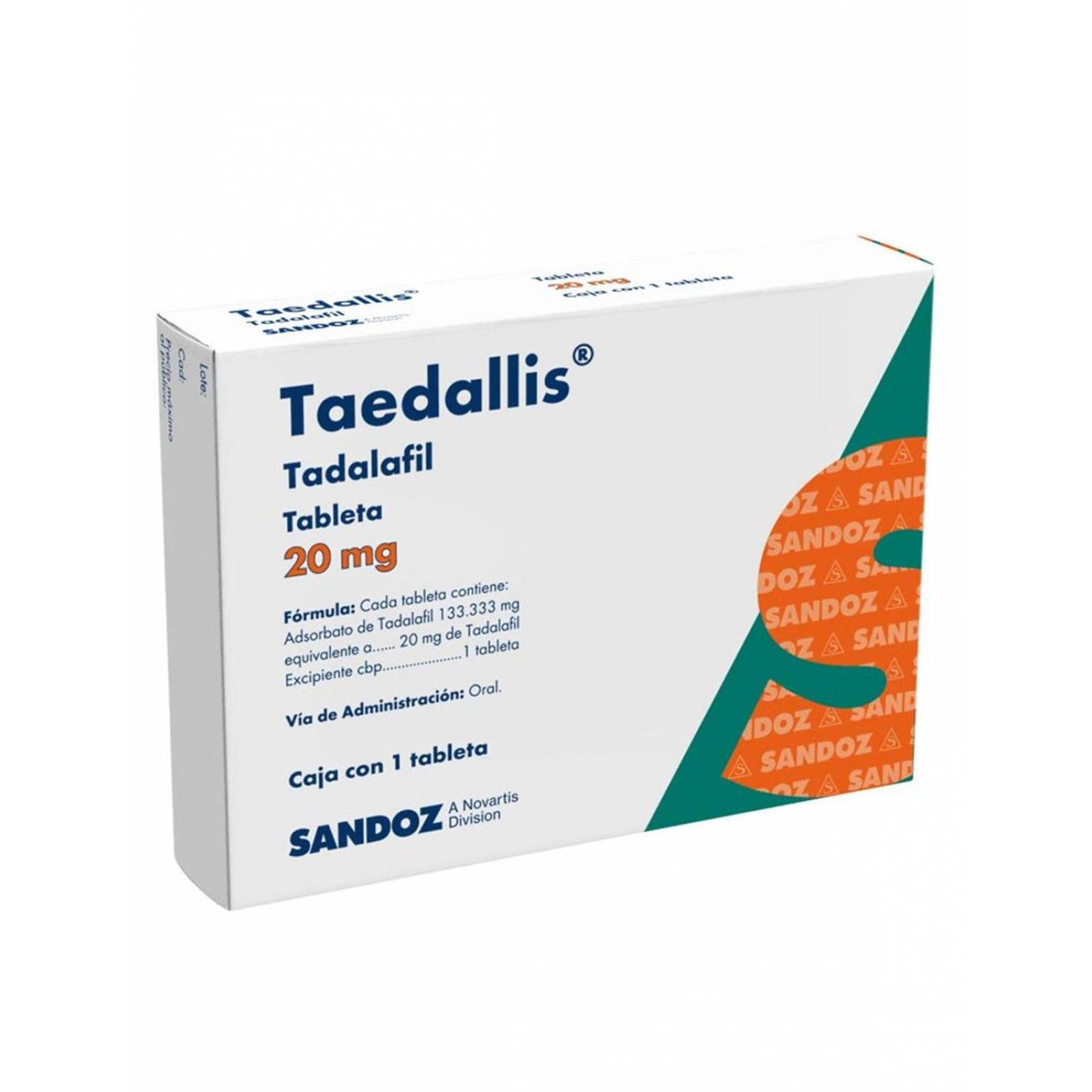 Taedallis 20 mg Caja Con 1 Tableta