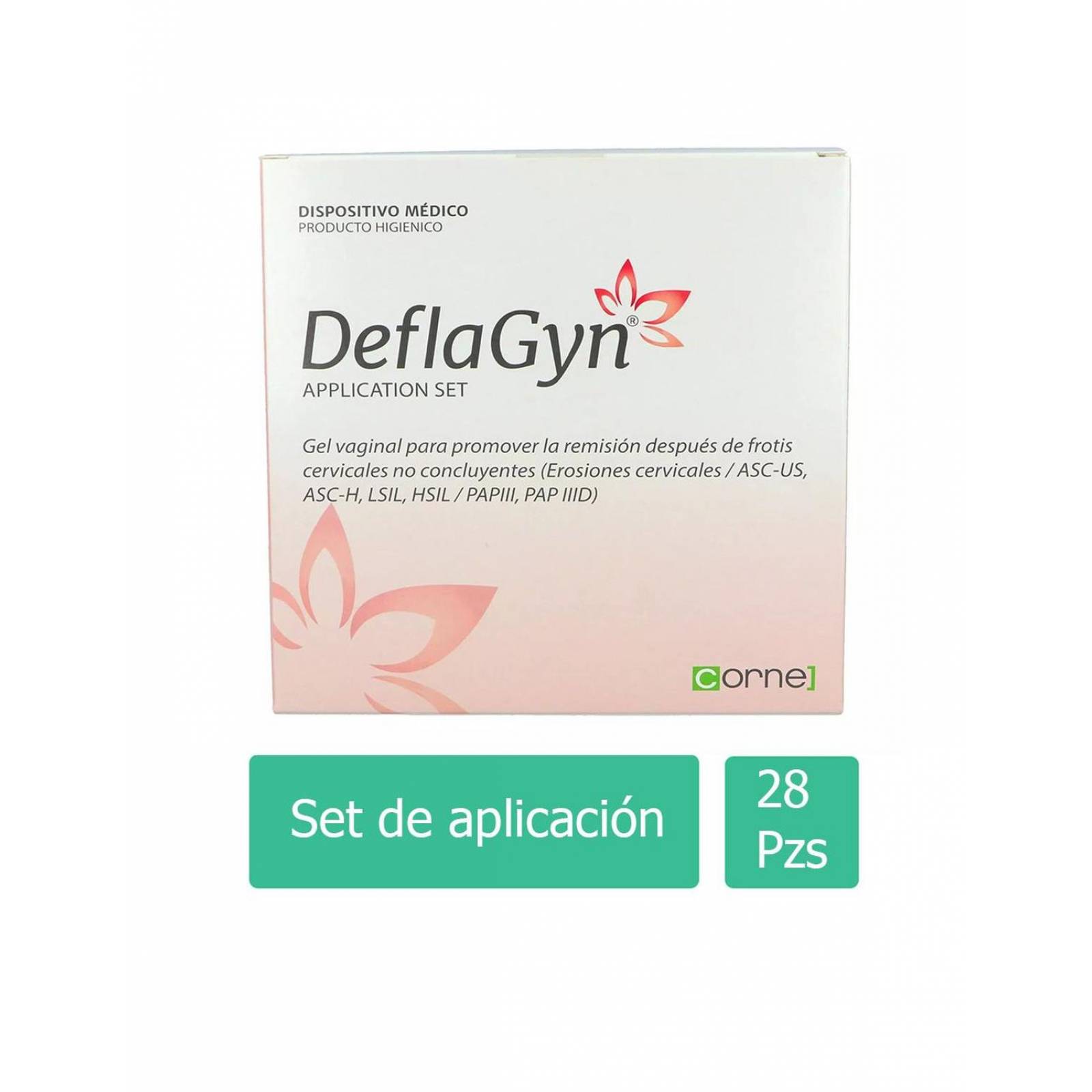 Deflagyn Set De Aplicación Caja Con Frasco Con 150 mL Y 28 Aplicadores 