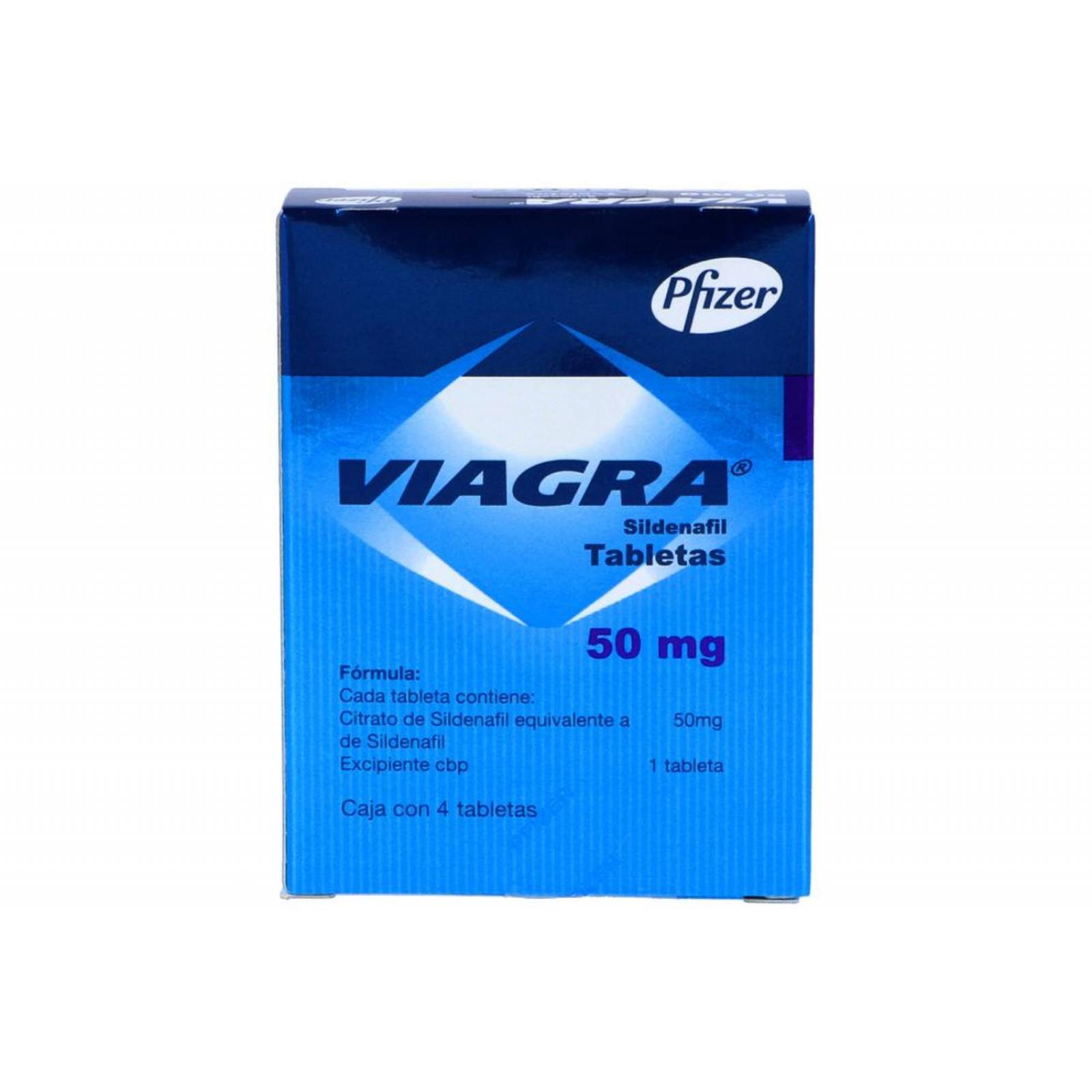 Viagra 50 mg Caja Con 4 Tabletas Recubiertas 