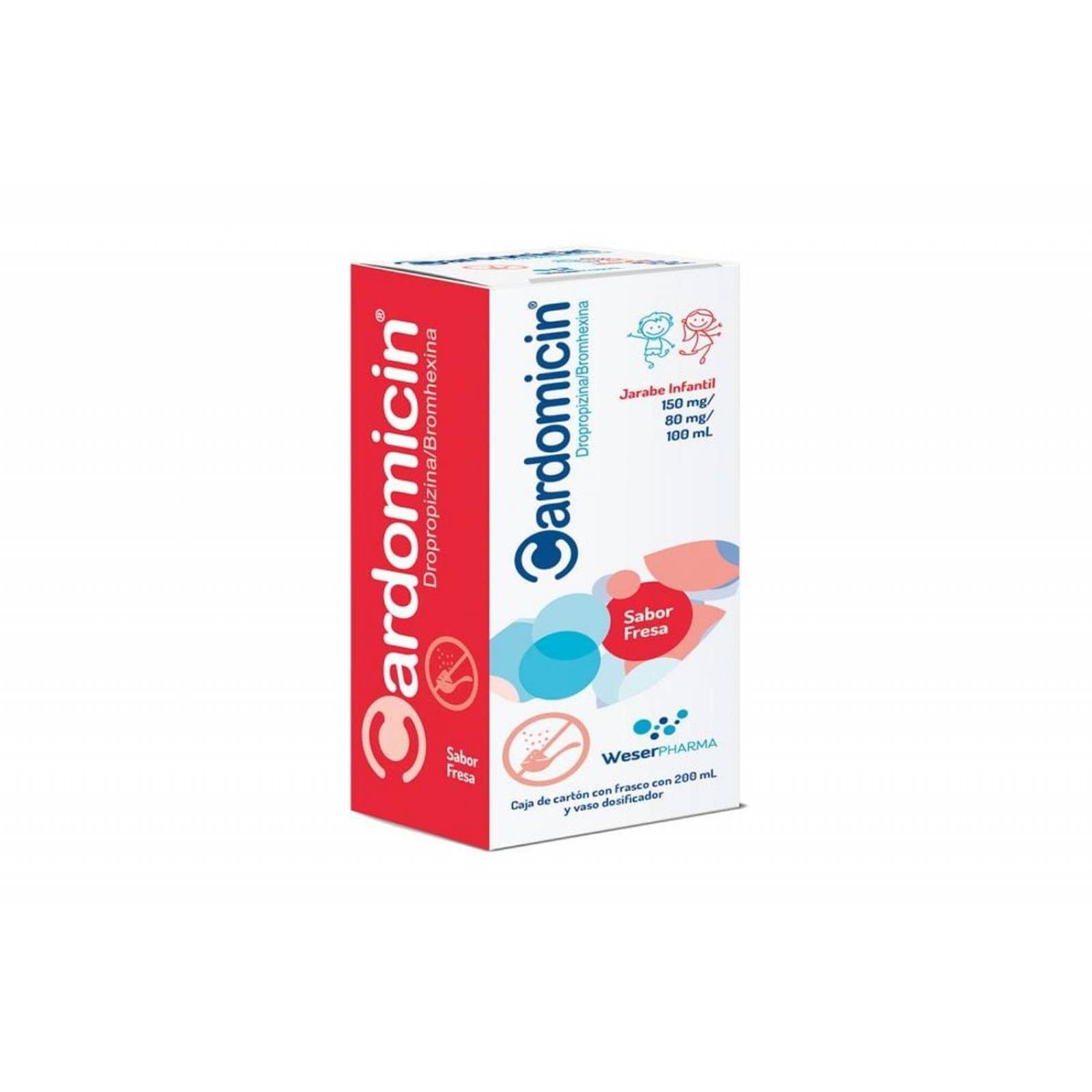 Cardomicin Jarabe Infantil Caja Con Frasco Con 200 mL - Fresa