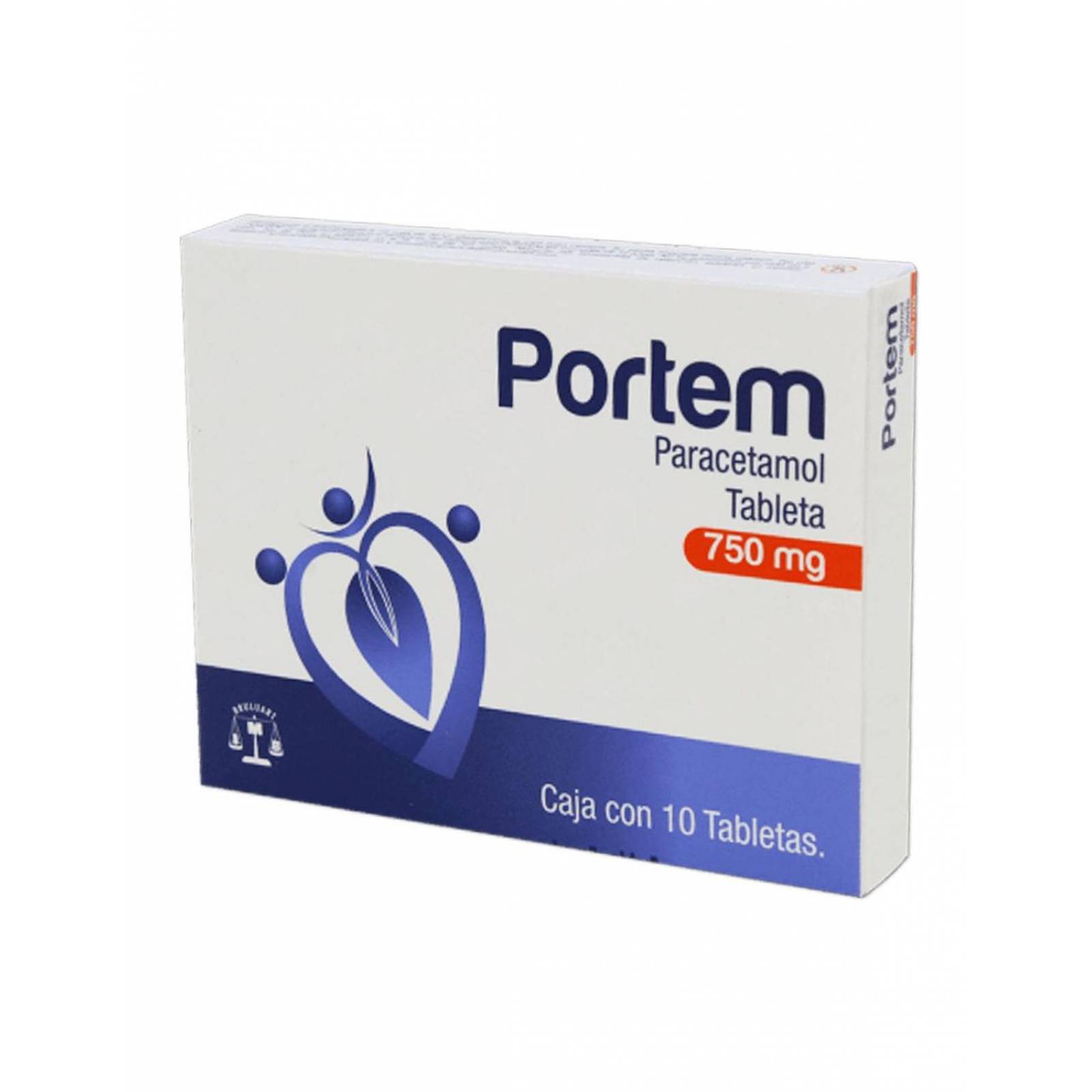 Portem 750 mg Caja Con 10 Tabletas