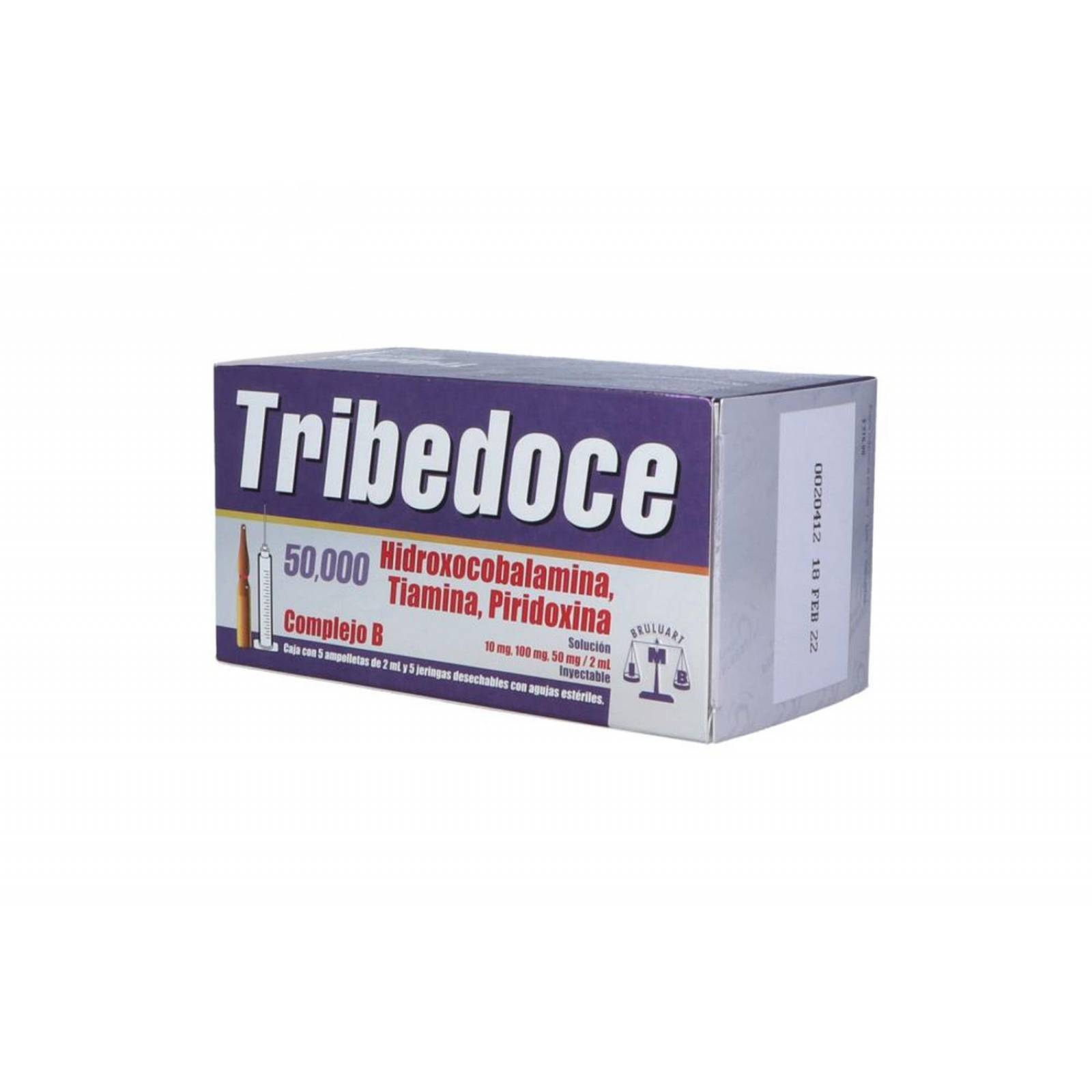 Tribedoce 50000 mcg / 100 mg / 50 mg Caja Con 5 Ampolletas 2 mL 