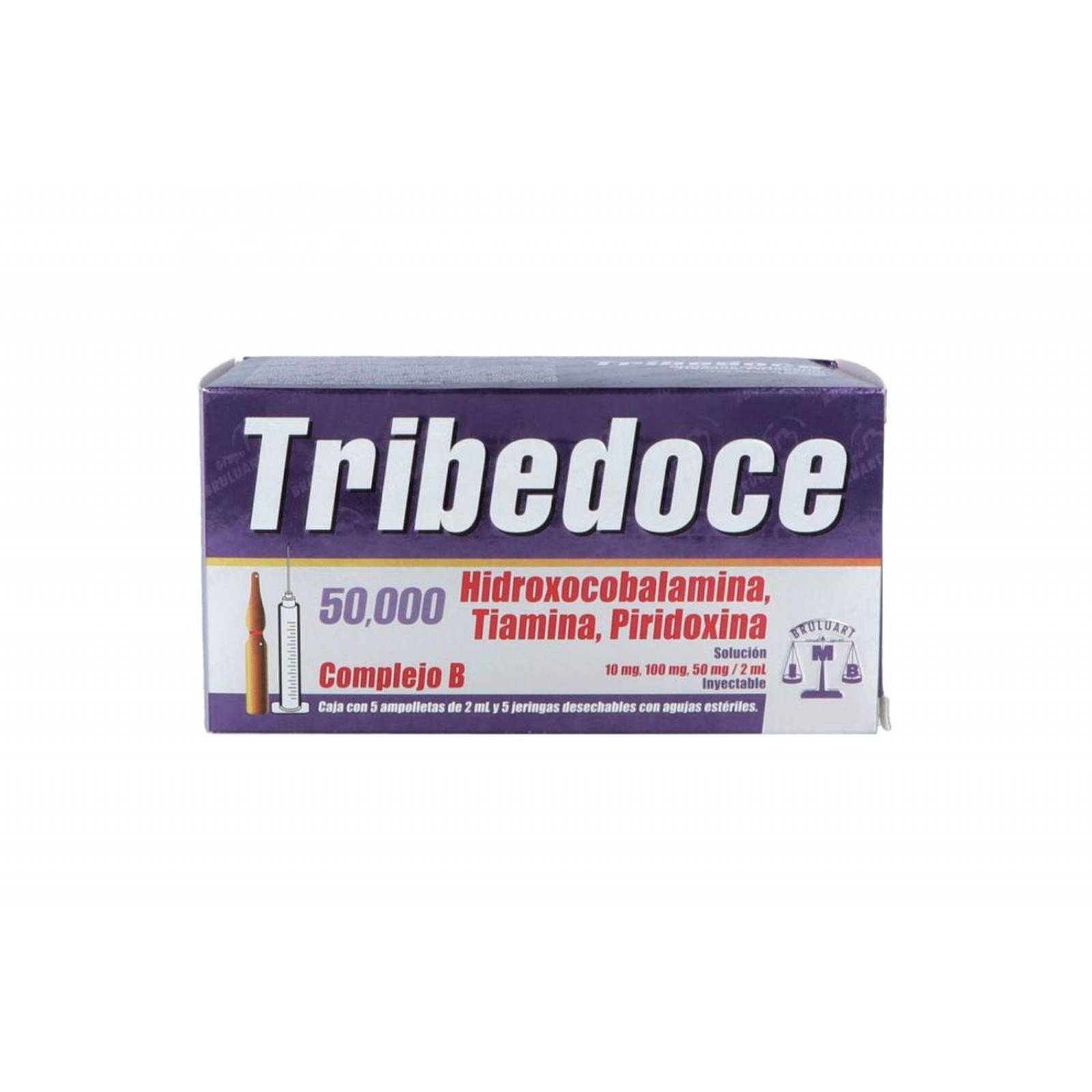 Tribedoce 50000 mcg / 100 mg / 50 mg Caja Con 5 Ampolletas 2 mL 