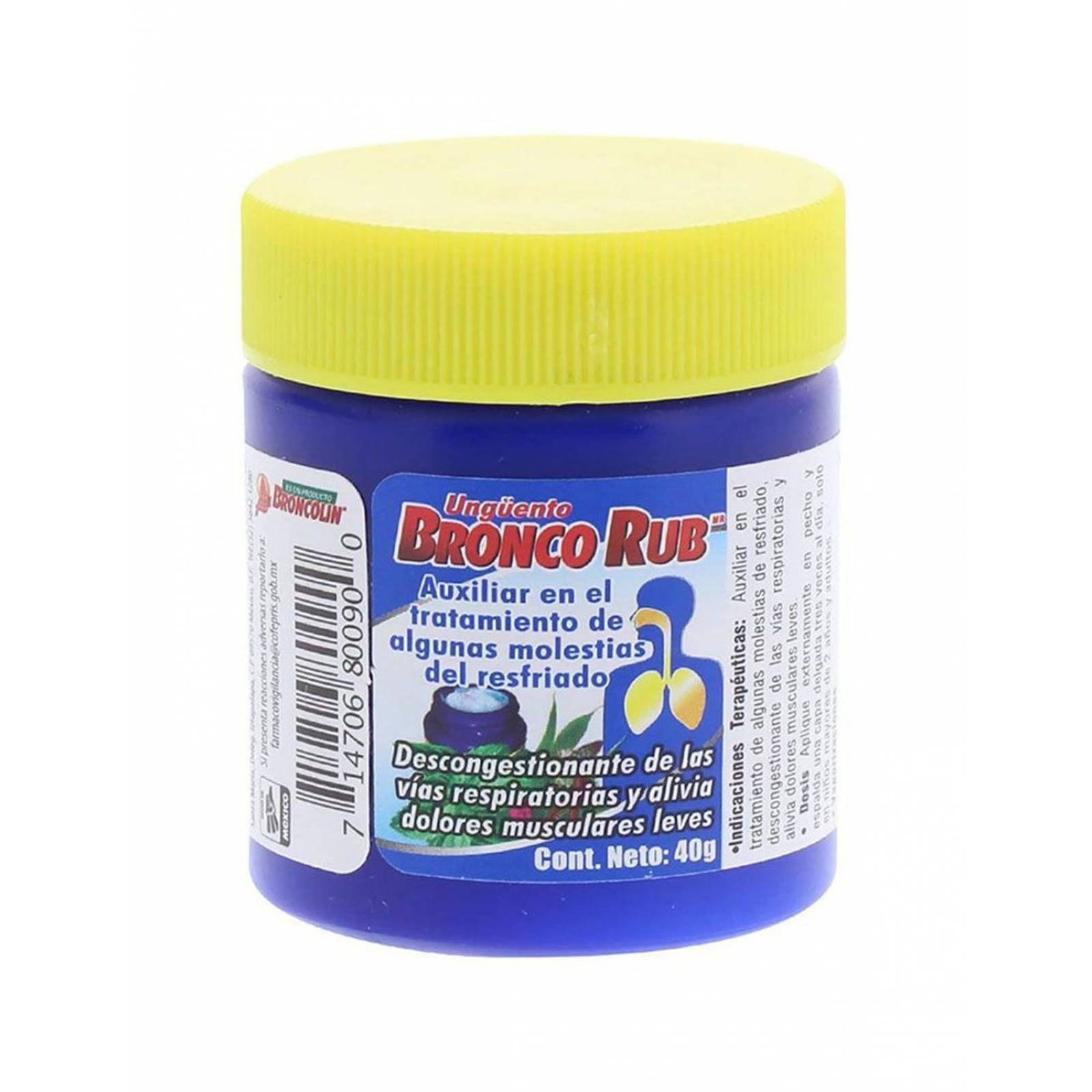 Bronco Rub Ungüento Con 1 Frasco con 40 g 