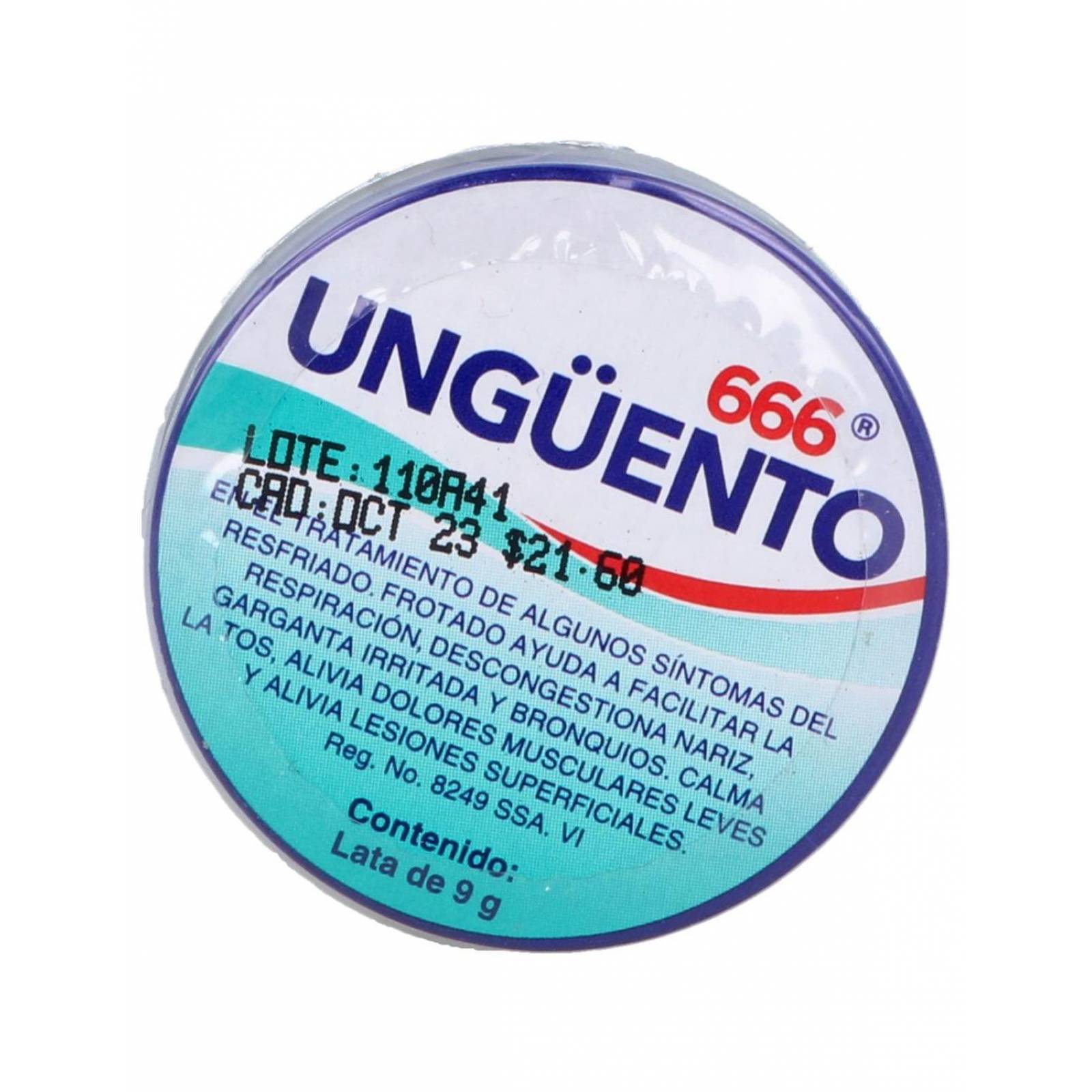 666 Ungüento Lata Con 9 g