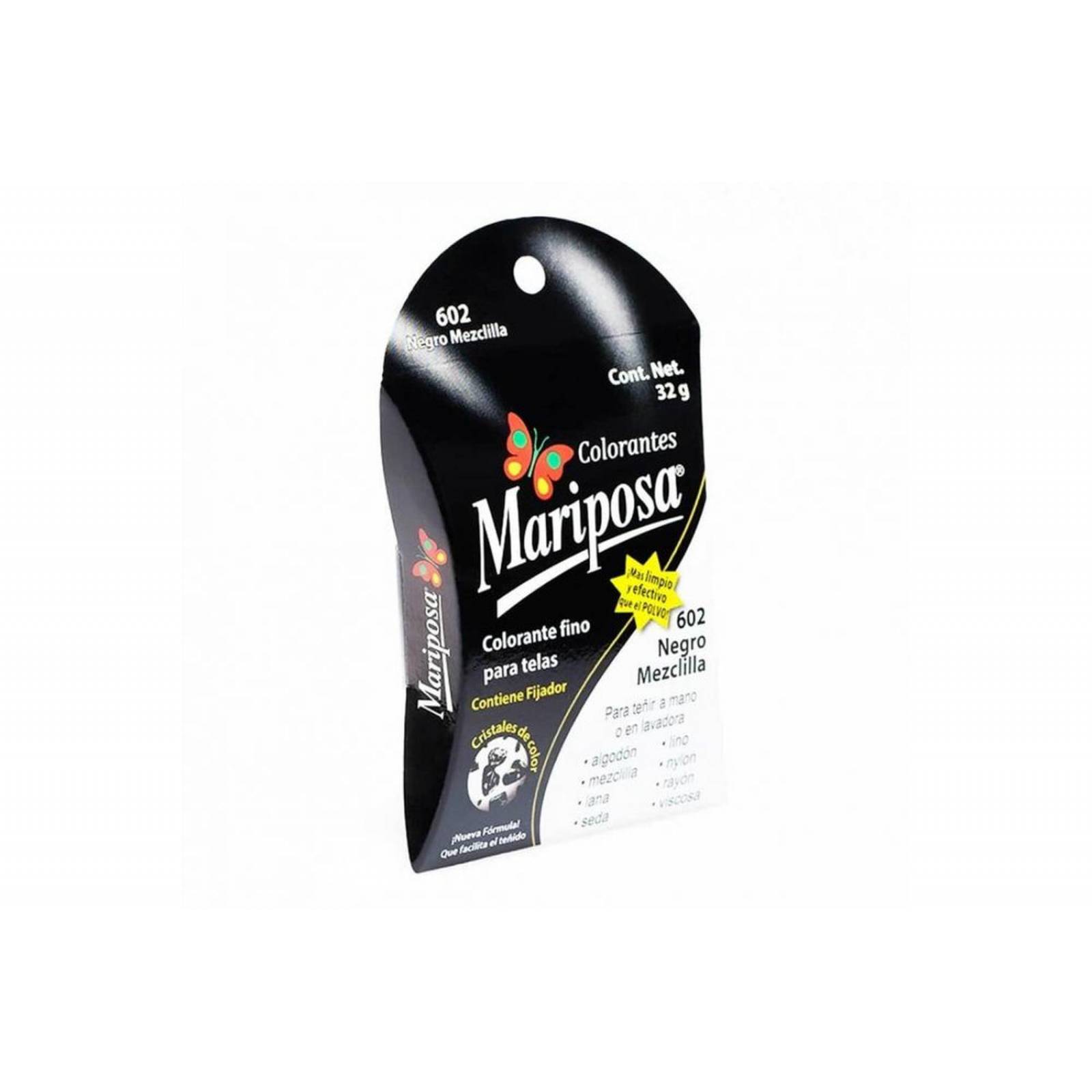 Mariposa Colorante Color Negro Mezclilla 602 Caja Con 32 g 