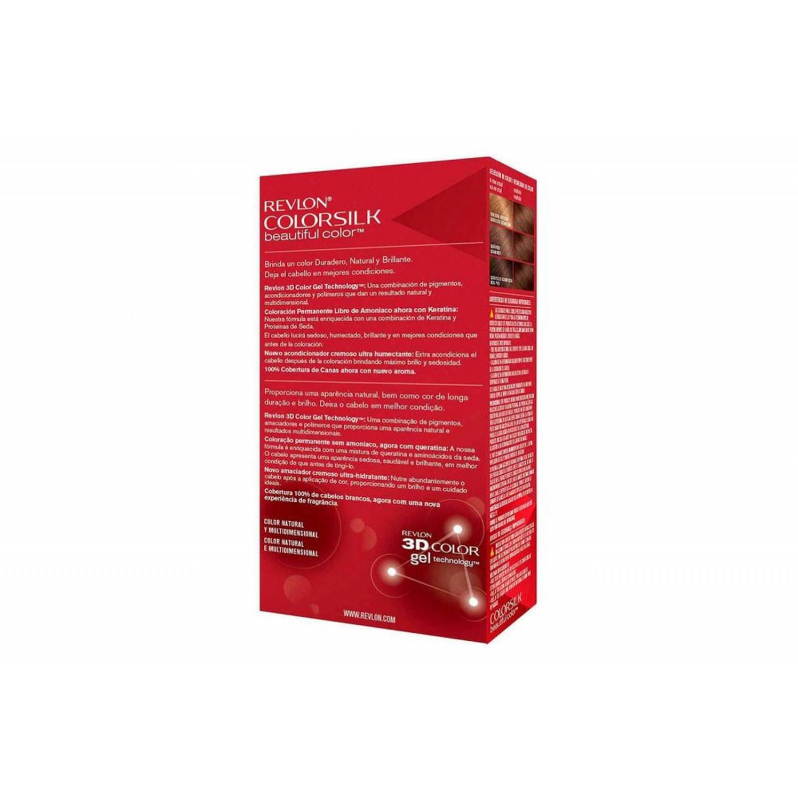 Revlon Colorsilk Tinte Permanente 27 Castaño Cálido Profundo Caja Con 1 Aplicación 