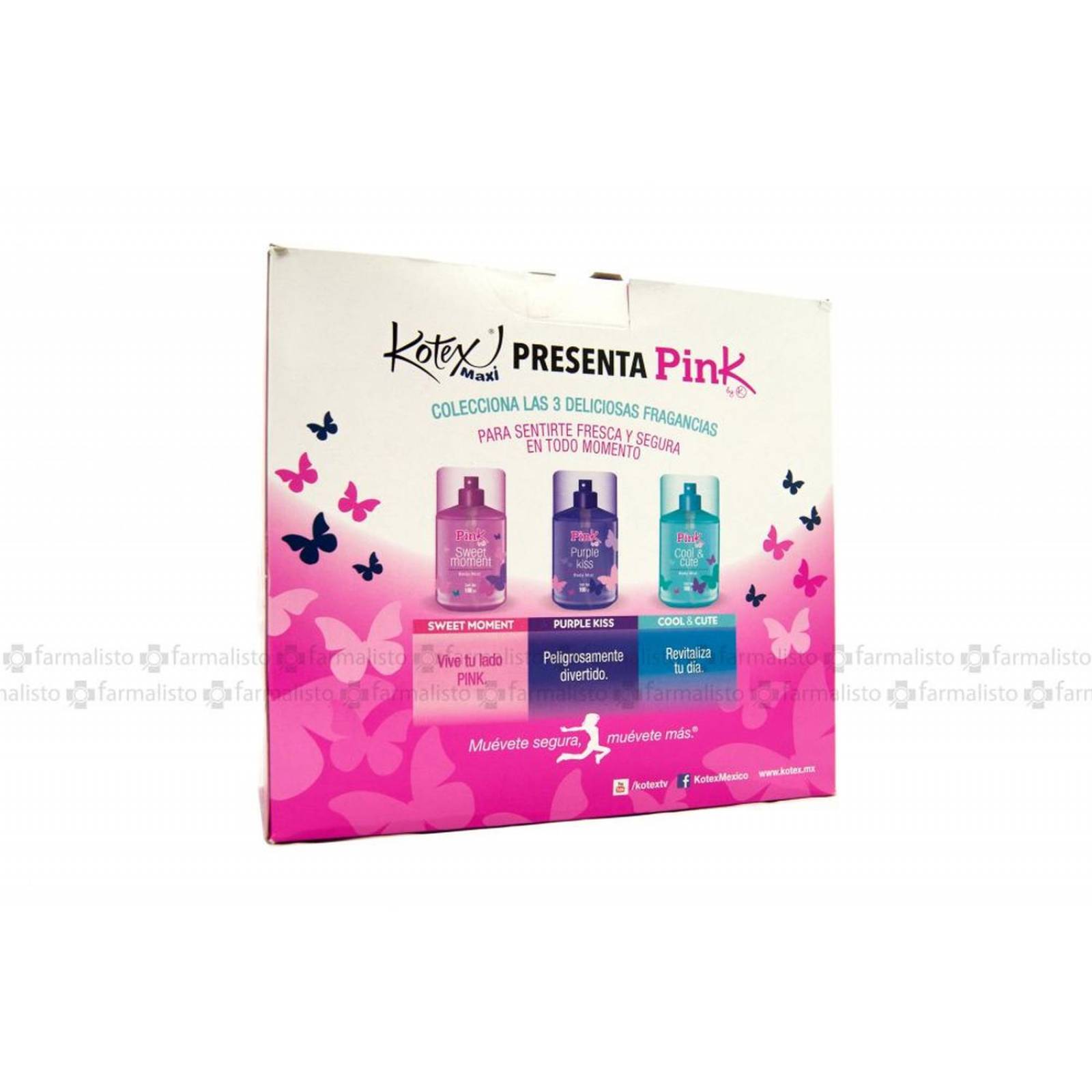 Kotex Kit Toallas Maxi Día / Noches 20 Piezas + Bodi Mist 100 mL 