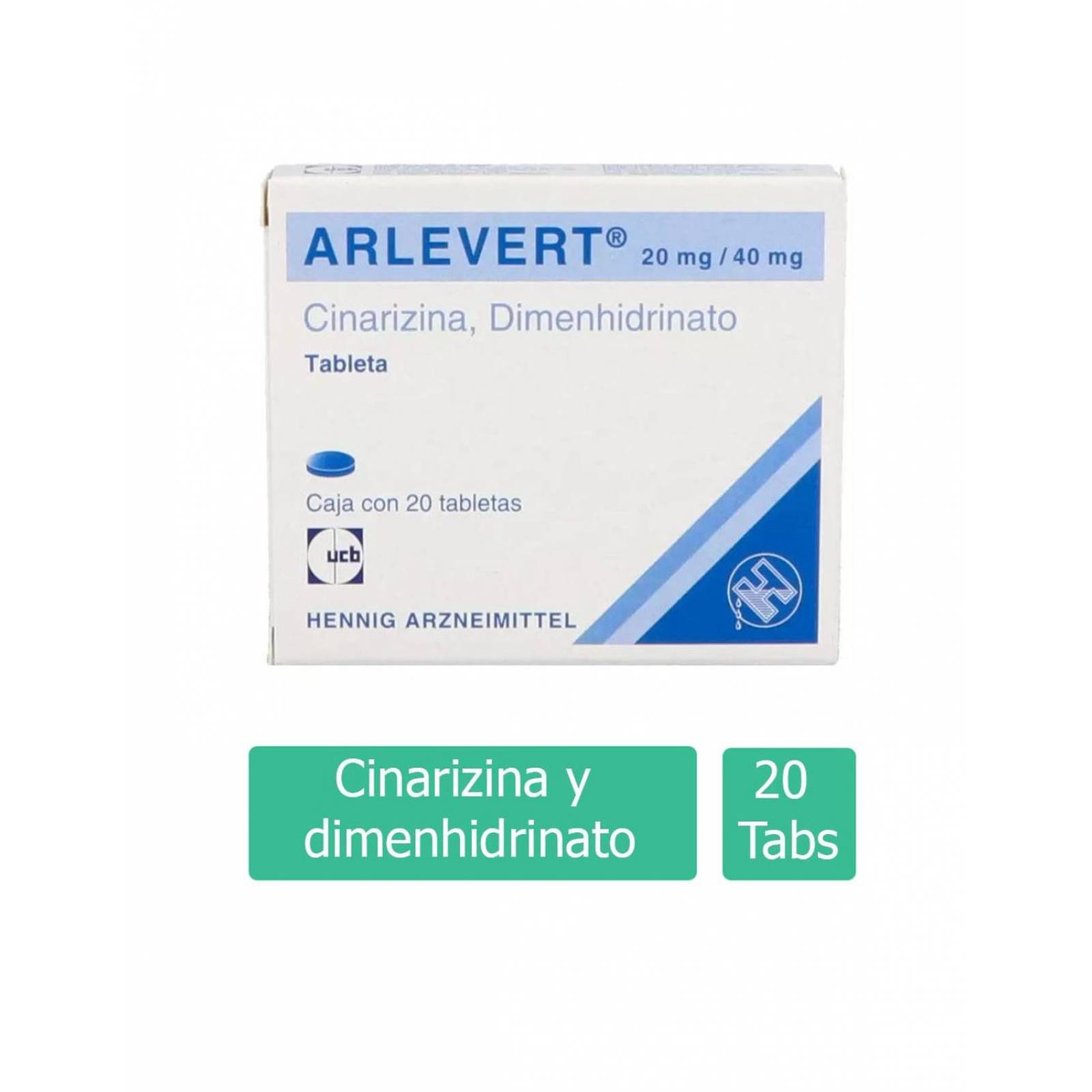 Arlevert 20 mg / 40 mg Caja Con 20 Tabletas 
