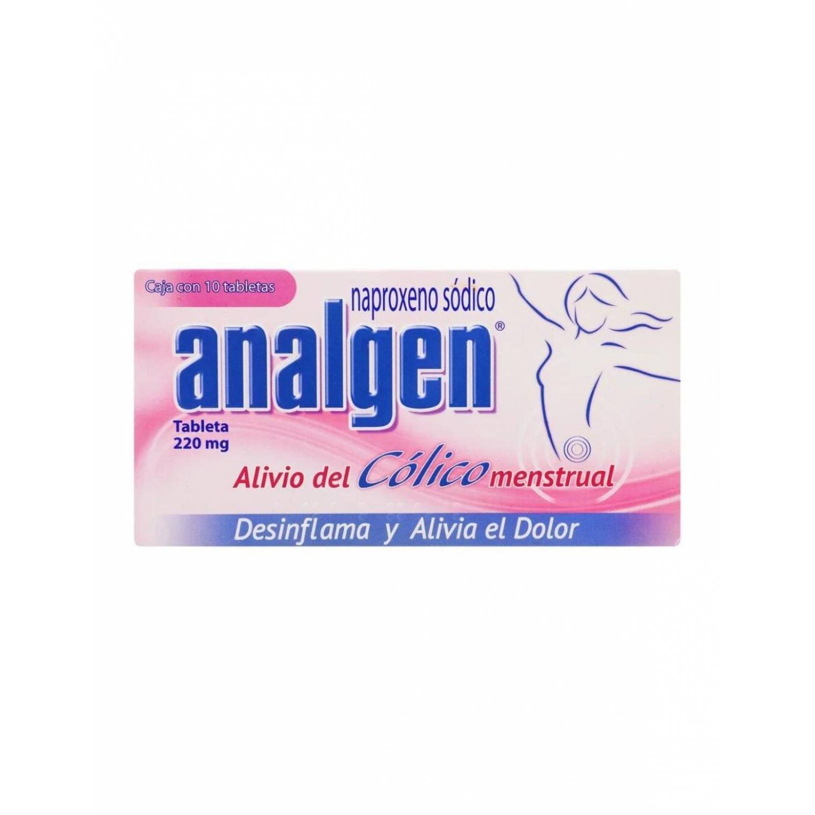 Analgen Cólico 220 mg Caja Con 10 Tabletas 