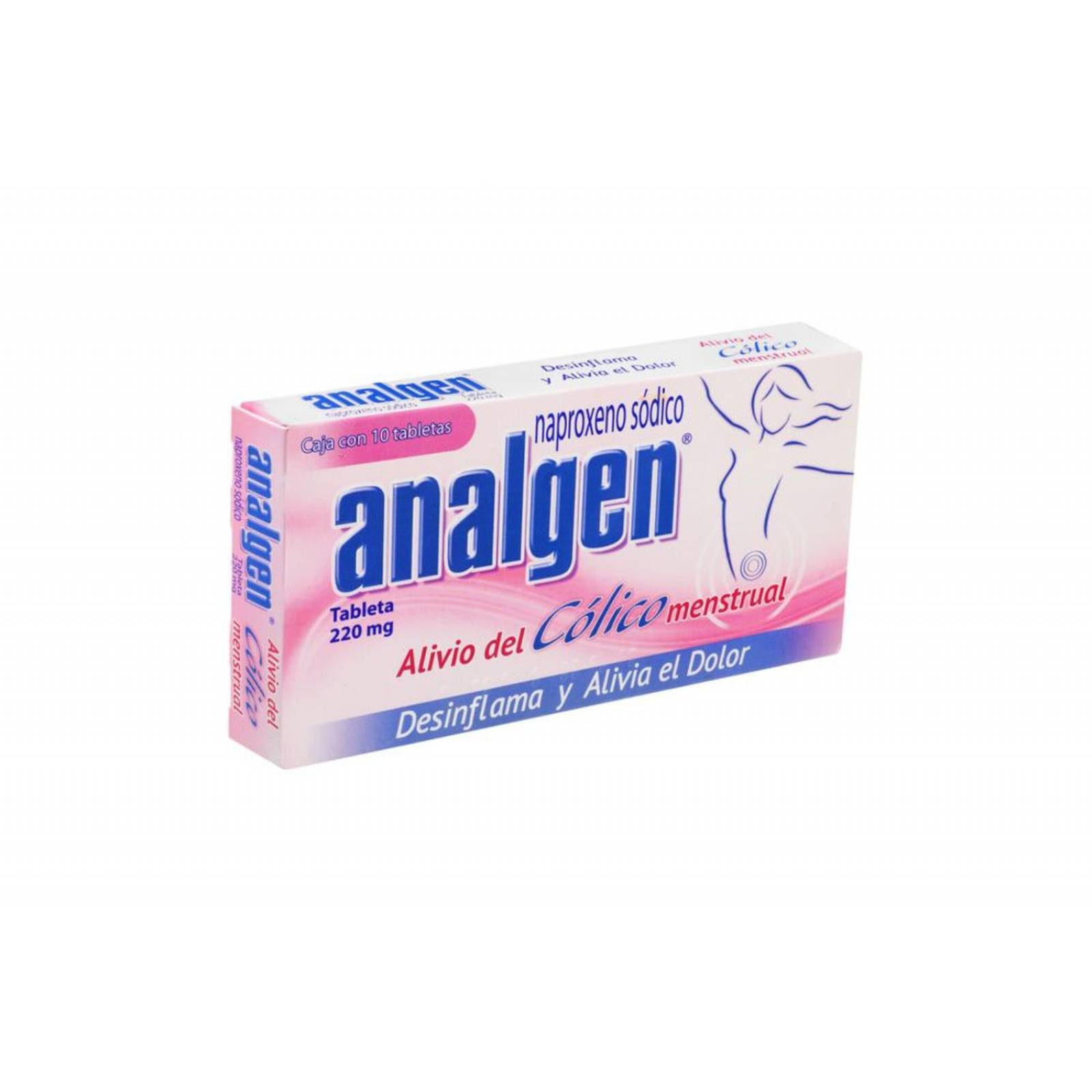 Analgen Cólico 220 mg Caja Con 10 Tabletas 