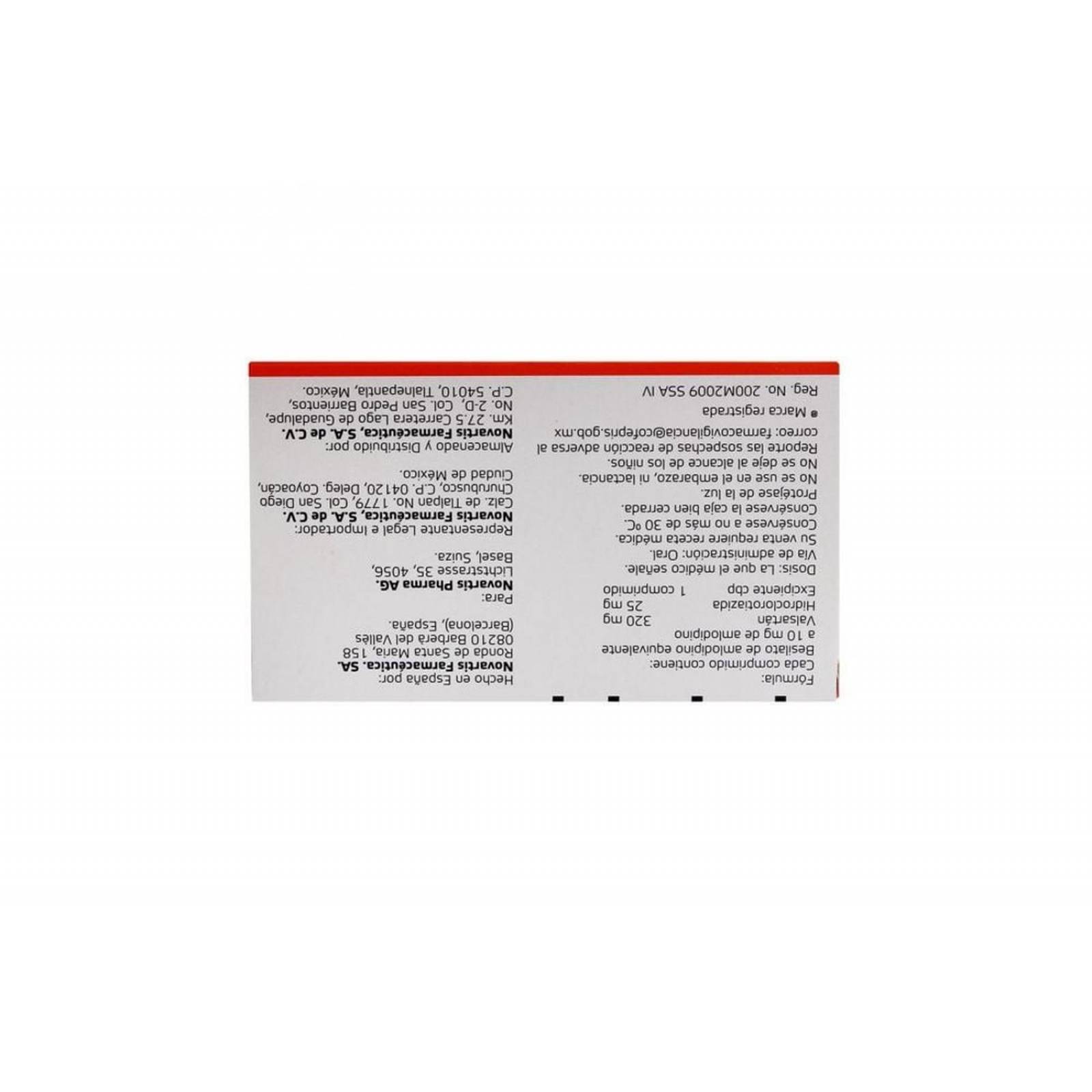 Exforge HCT 10 mg/320mg/25mg Caja Con 28 Comprimidos 