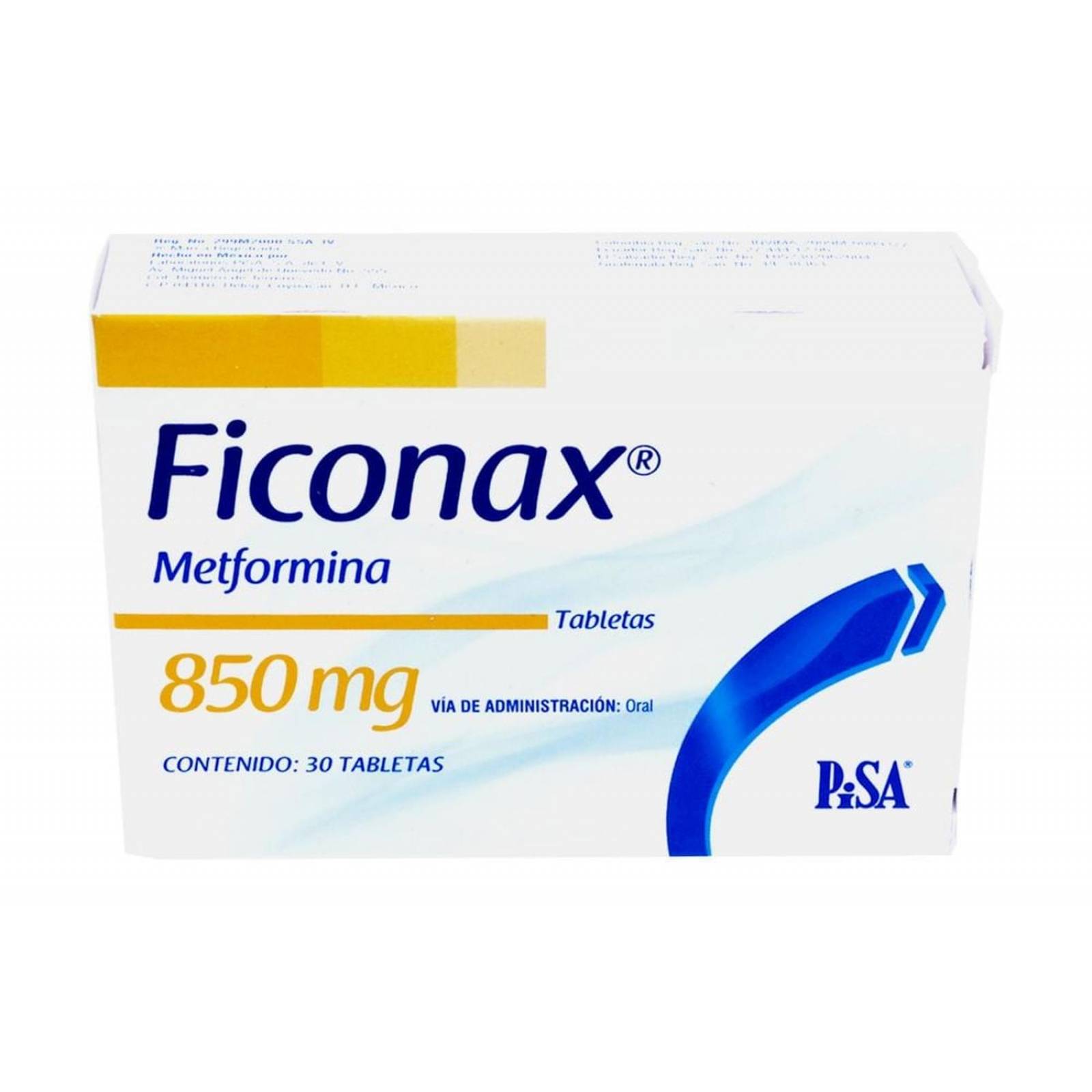 Ficonax 850 mg Caja Con 30 Tabletas 