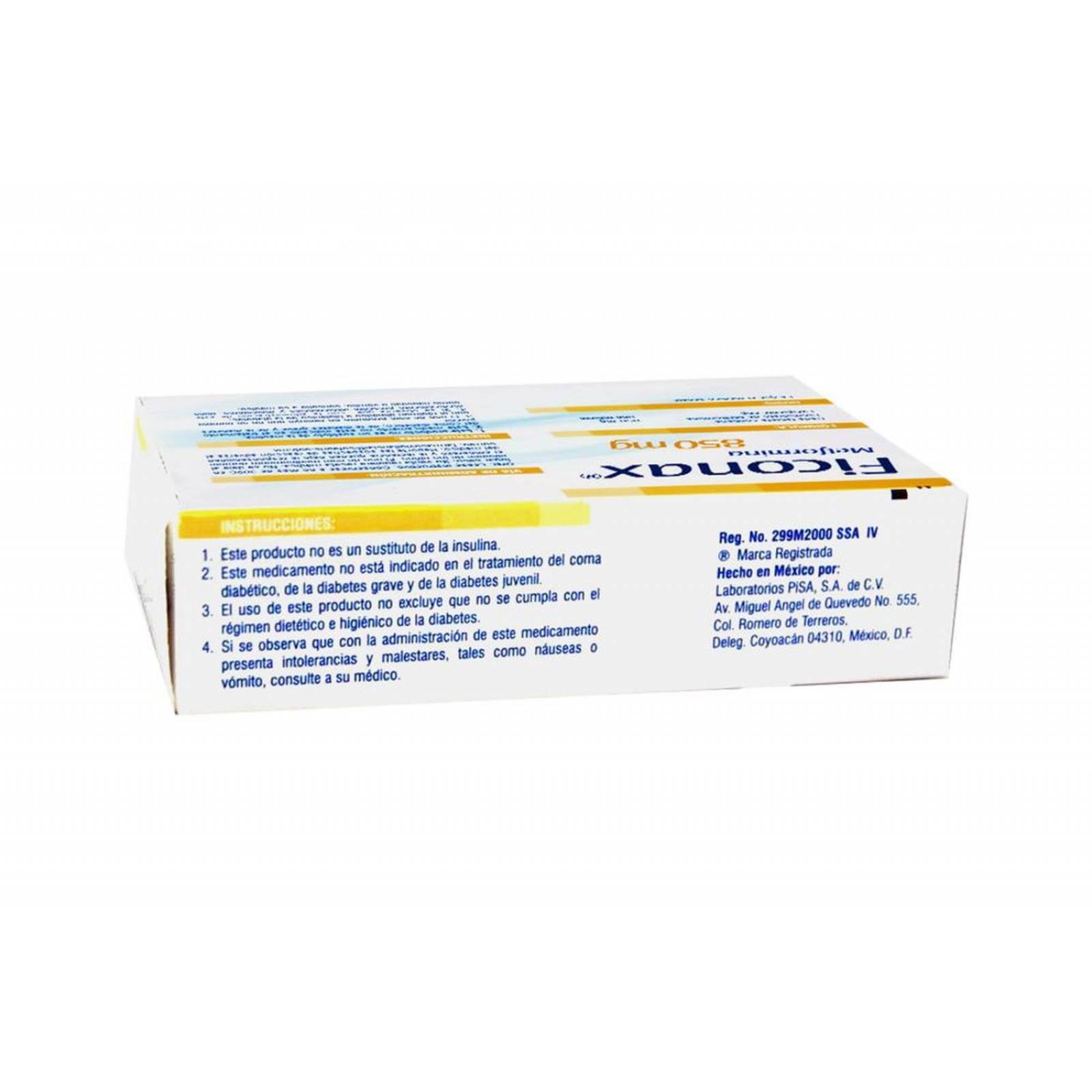 Ficonax 850 mg Caja Con 30 Tabletas 