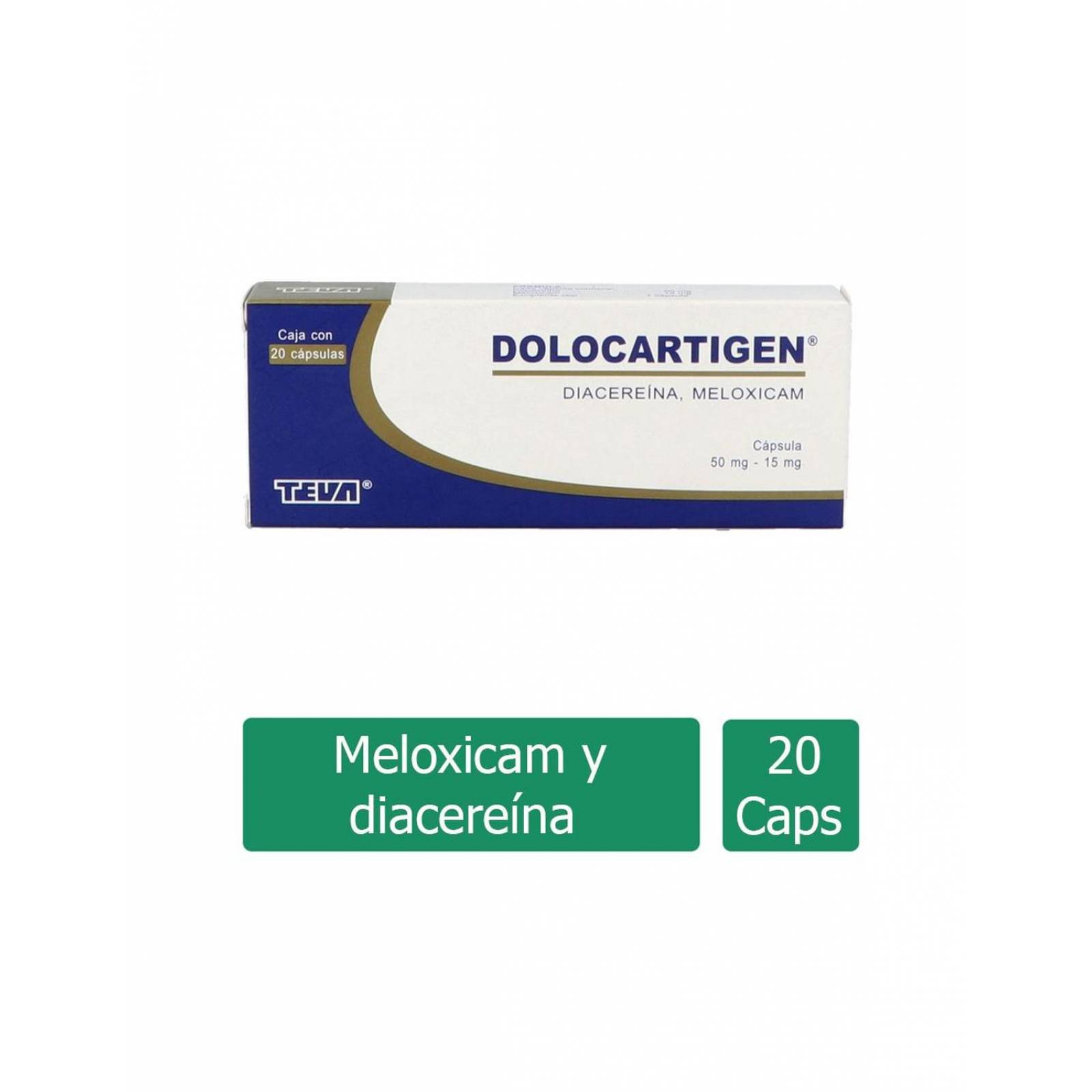 Dolocartigen 50 / 15 mg Caja Con 20 Cápsulas 