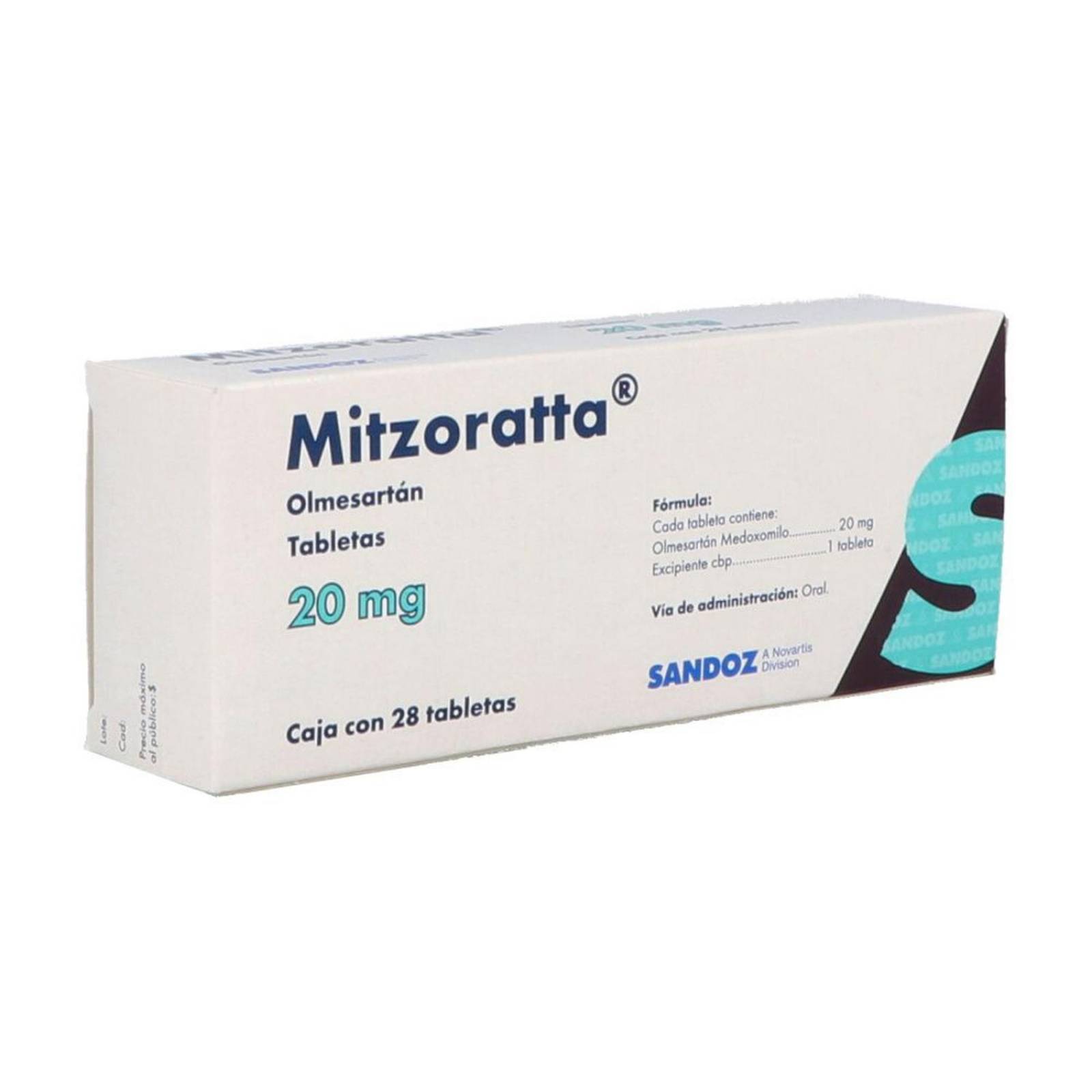 Mitzoratta 20 mg Caja Con 28 Tabletas 
