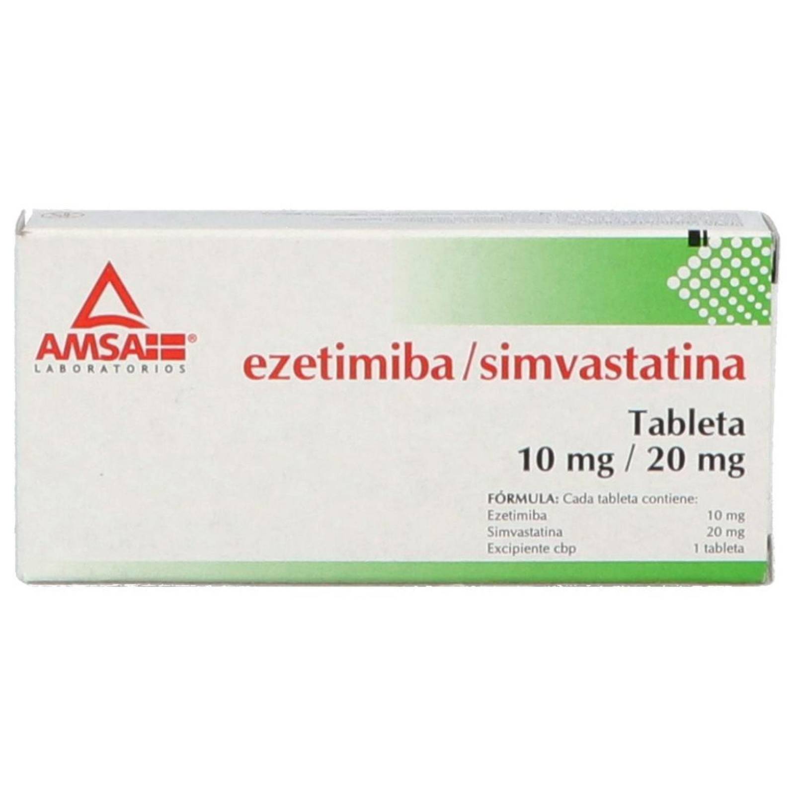 Ezetimiba/Simvastatina 10 mg/20 mg Caja Con 14 Tabletas 