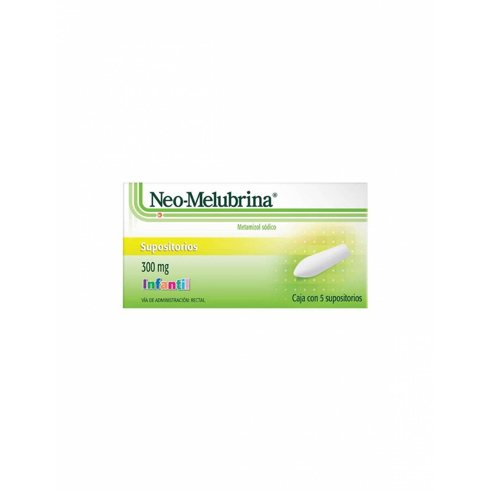 Neo-Melubrina 300 mg Supositorio Infantil Caja Con 5 Piezas 