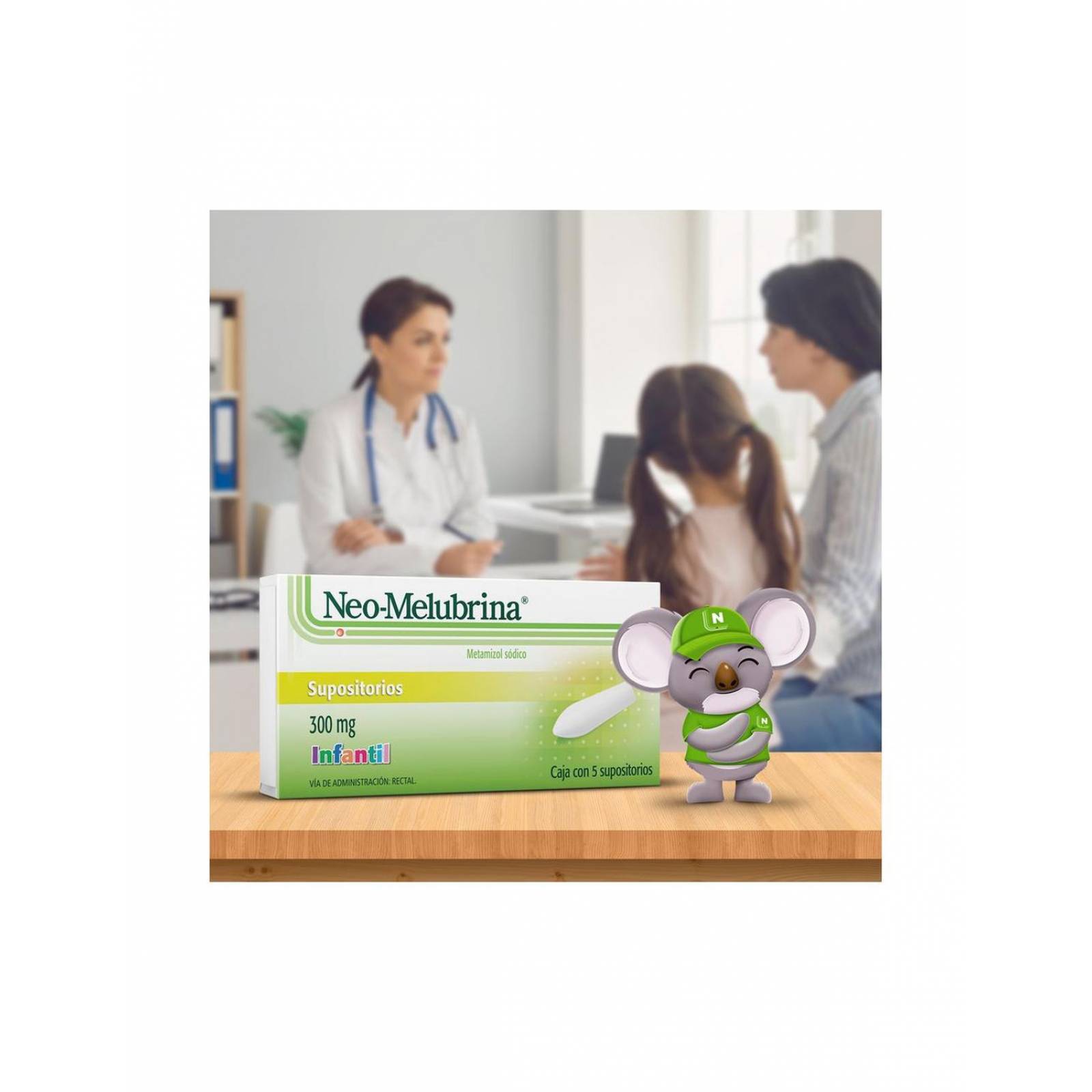 Neo-Melubrina 300 mg Supositorio Infantil Caja Con 5 Piezas 