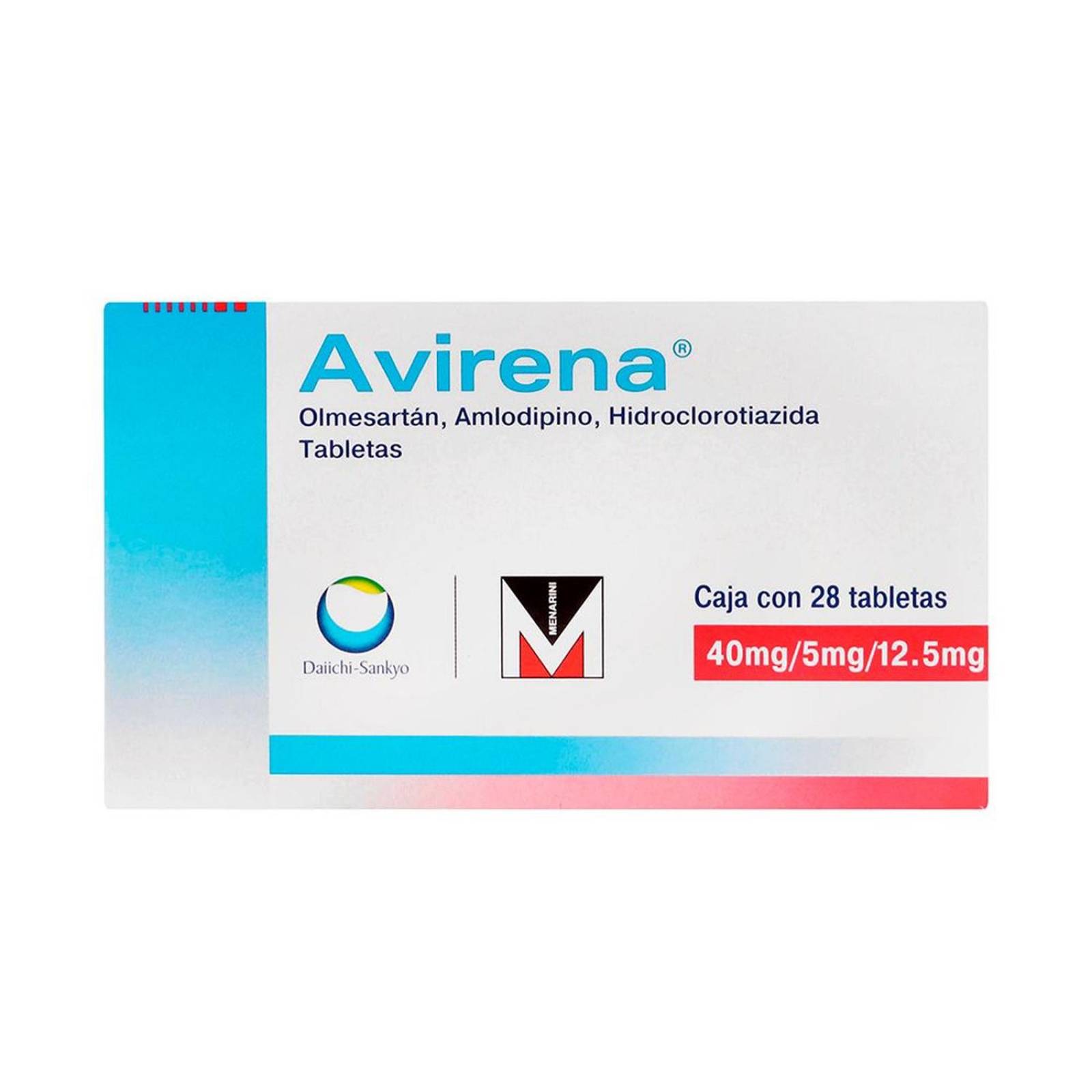 Avirena 40 mg / 5 mg / 12.5 mg Caja Con 28 Tabletas 