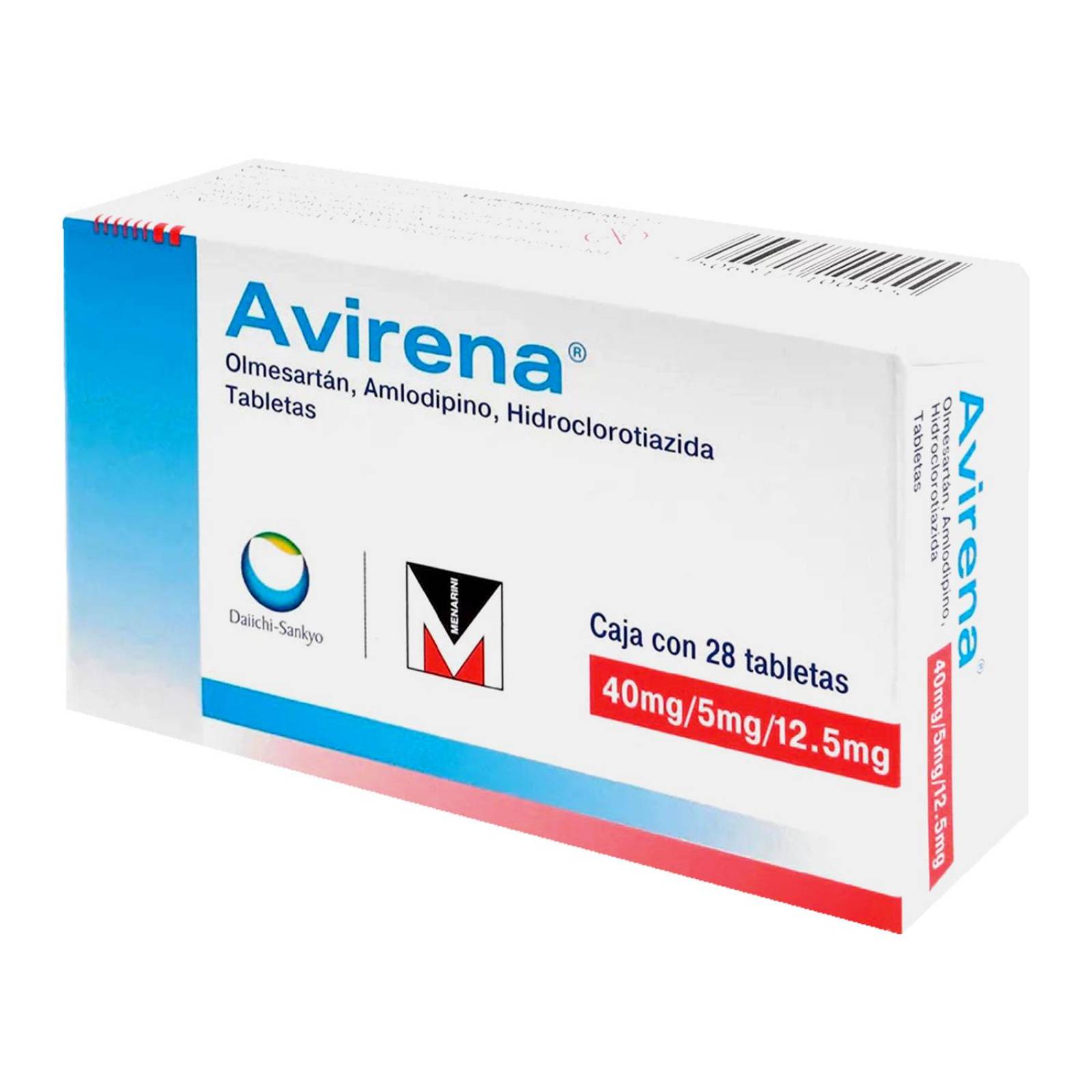 Avirena 40 mg / 5 mg / 12.5 mg Caja Con 28 Tabletas 