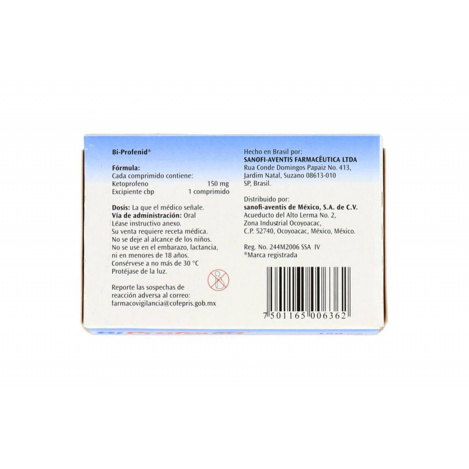 Bi Profenid 150 mg Caja Con 20 Comprimidos 