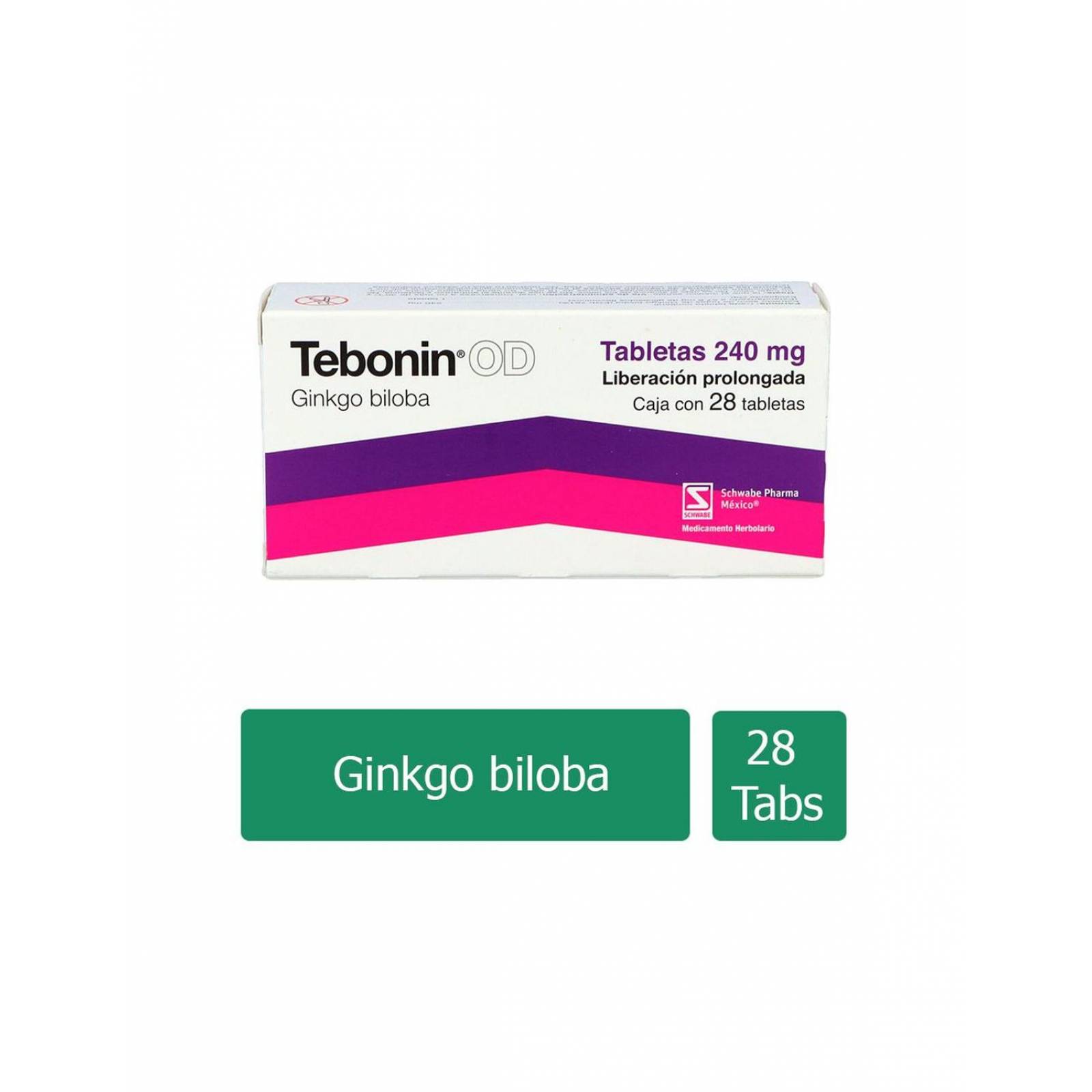 Tebonin OD 240 mg Caja Con 28 Tabletas 
