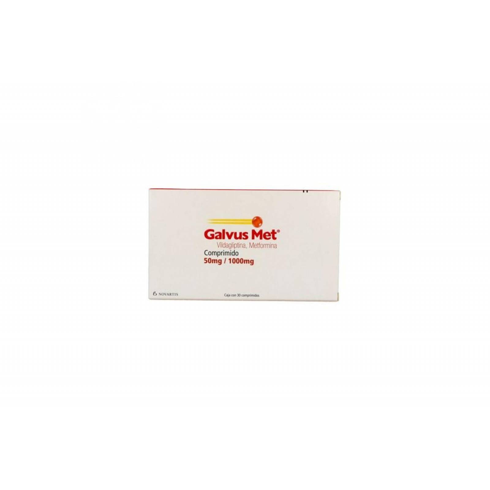 Galvus Met 50 / 1000 mg Caja Con 30 Comprimidos Recubiertos 
