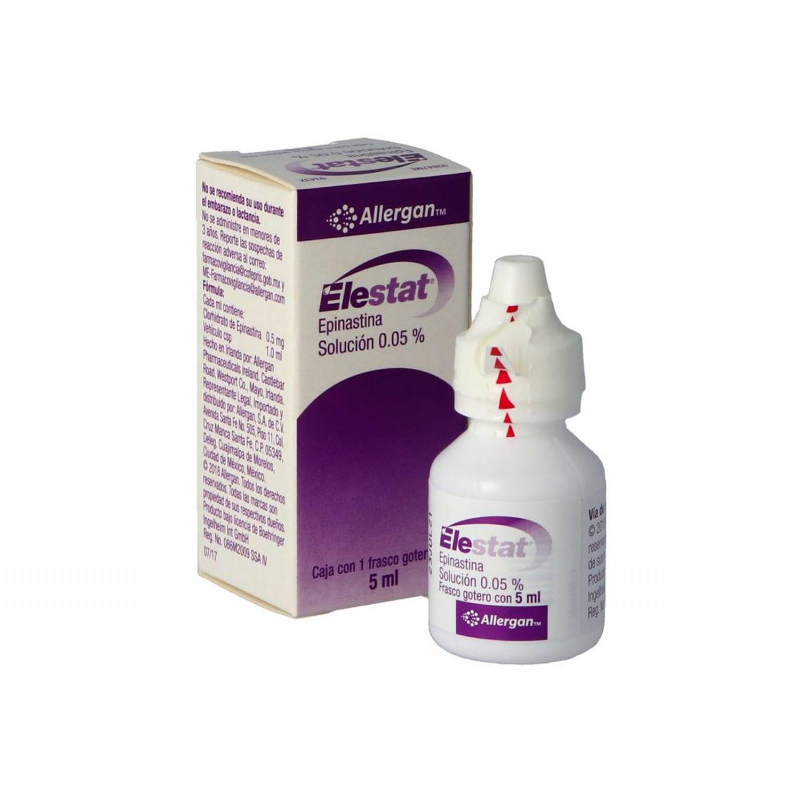 Elestat Solución 0.05 % Caja Con Frasco Gotero Con 5 mL 