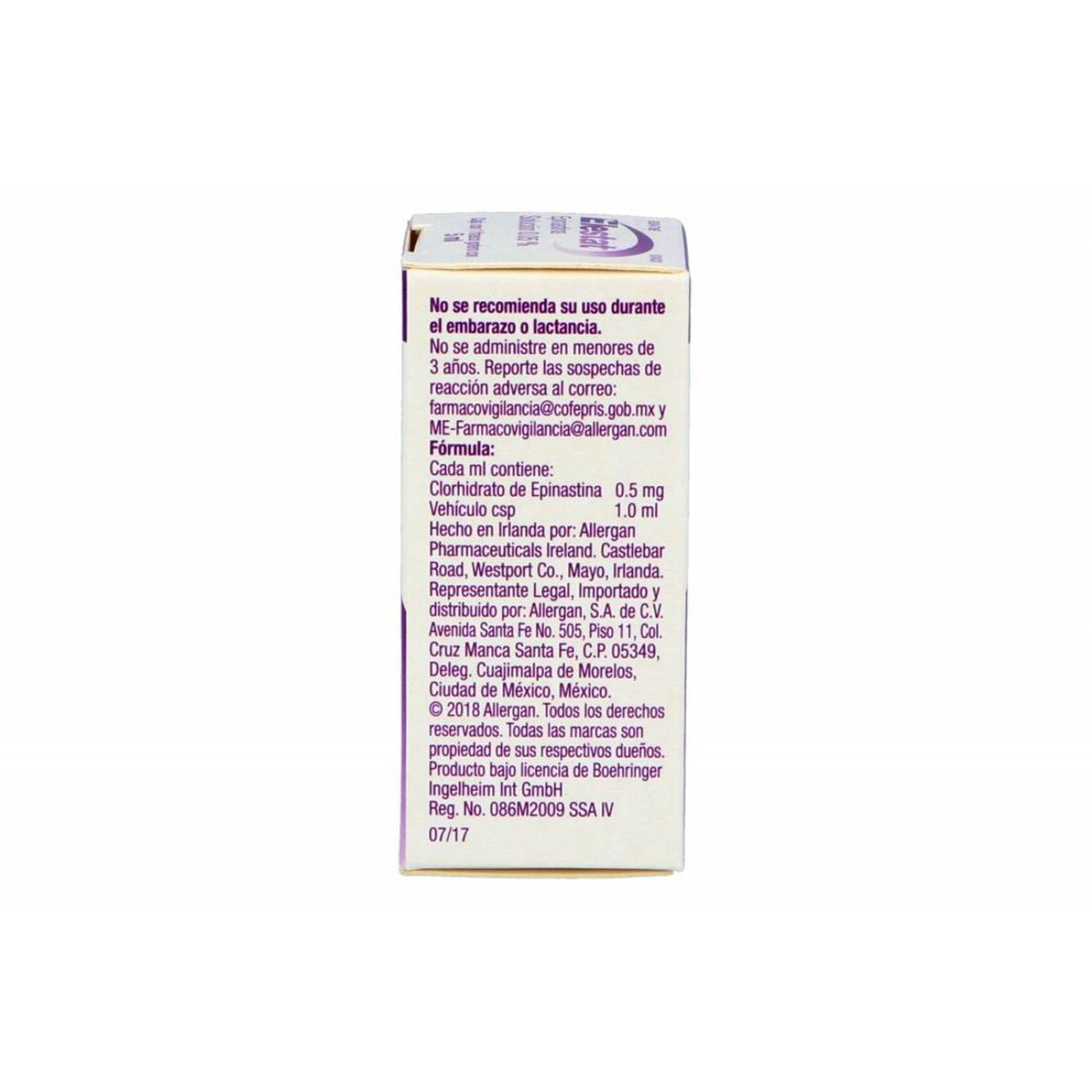 Elestat Solución 0.05 % Caja Con Frasco Gotero Con 5 mL 