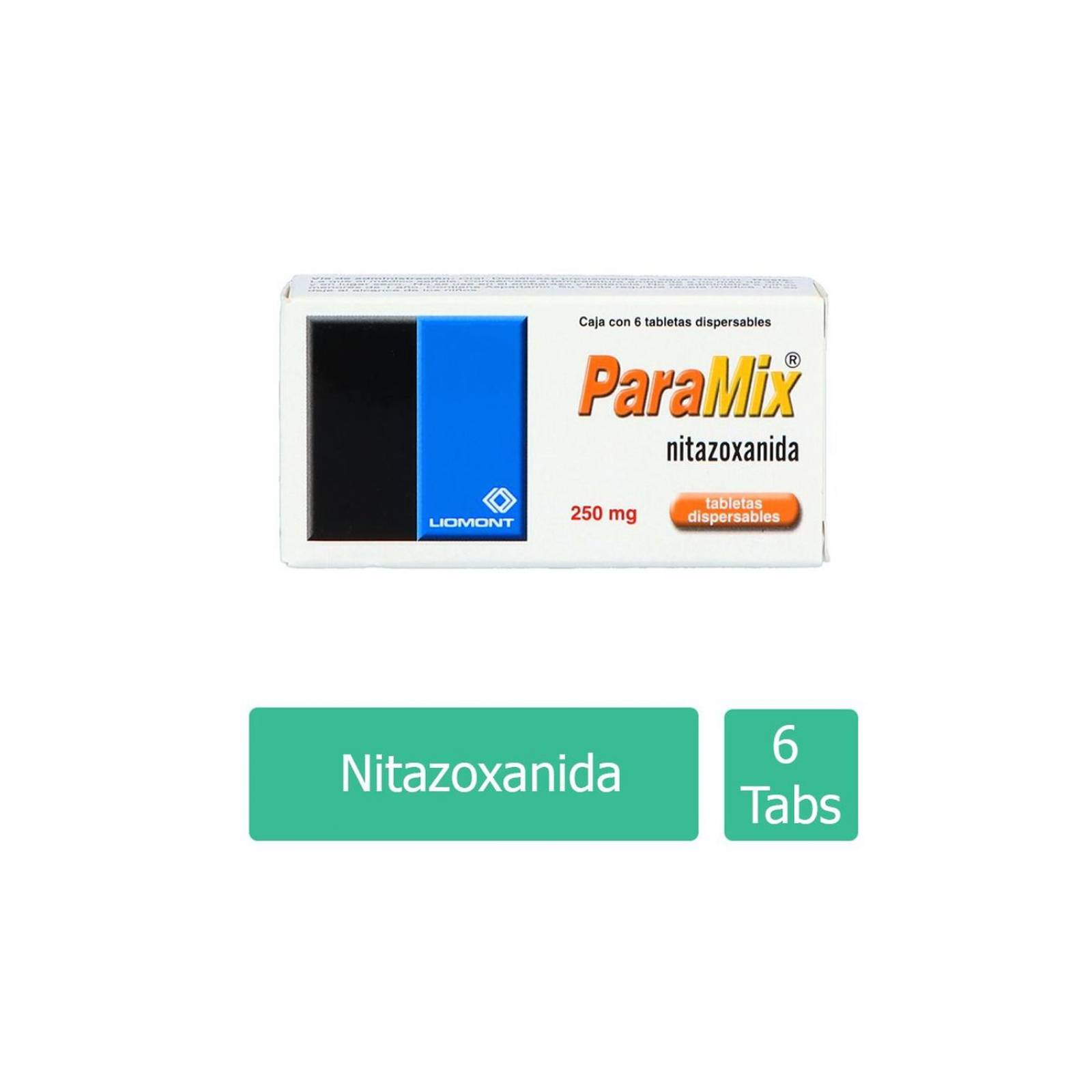 Paramix 250 mg Caja Con 6 Tabletas Dispensables 
