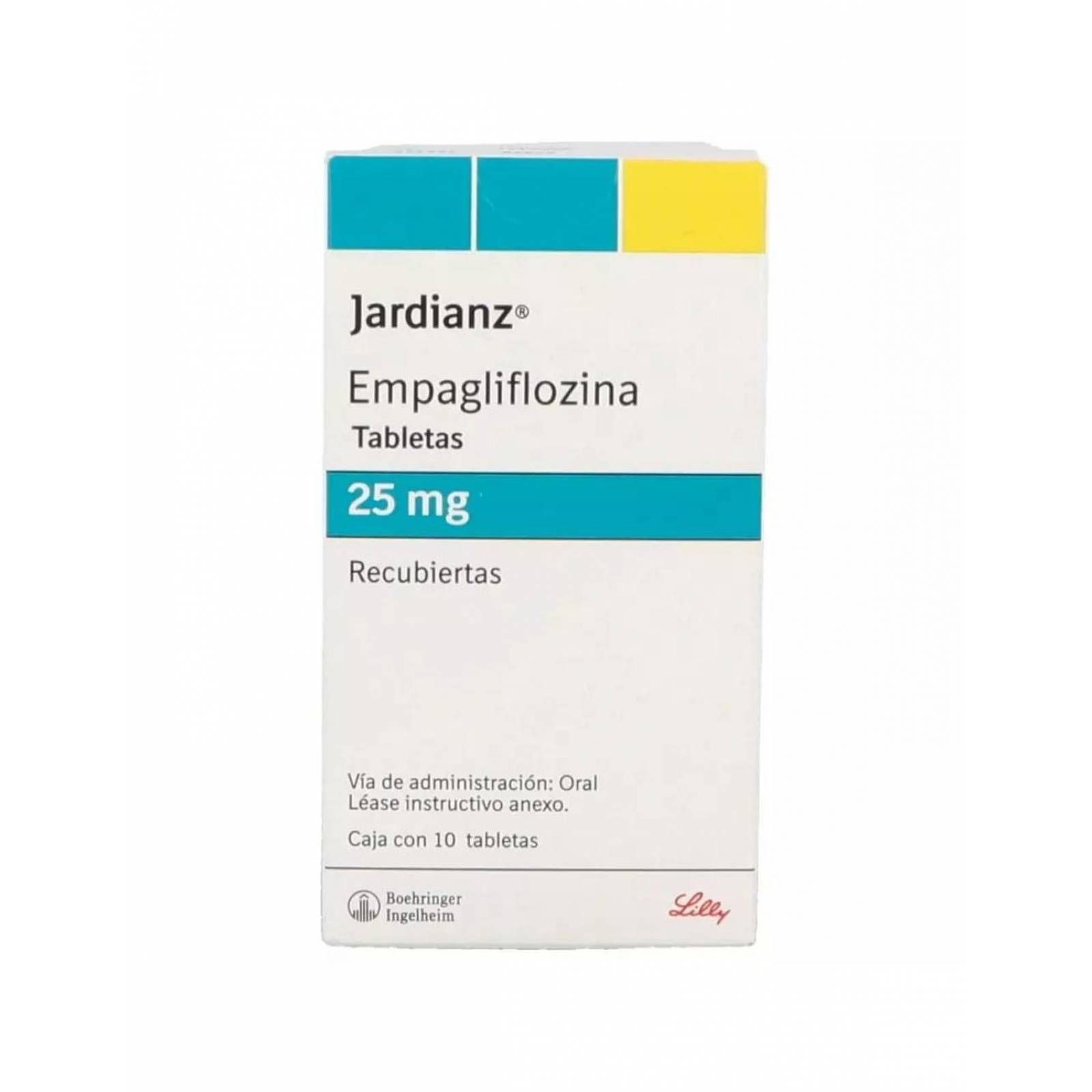 Jardianz 25 mg Caja Con 10 Tabletas Recubiertas 
