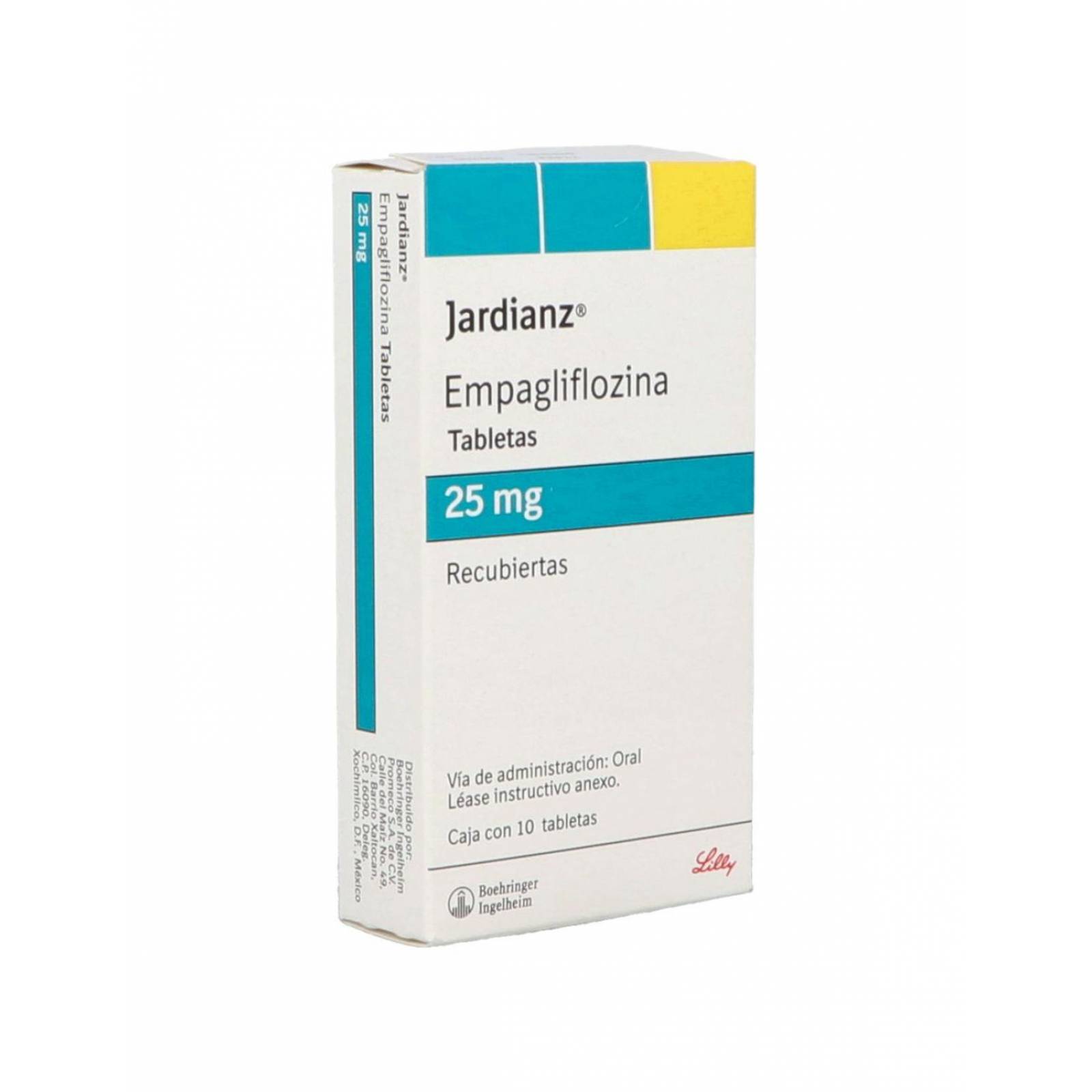 Jardianz 25 mg Caja Con 10 Tabletas Recubiertas 