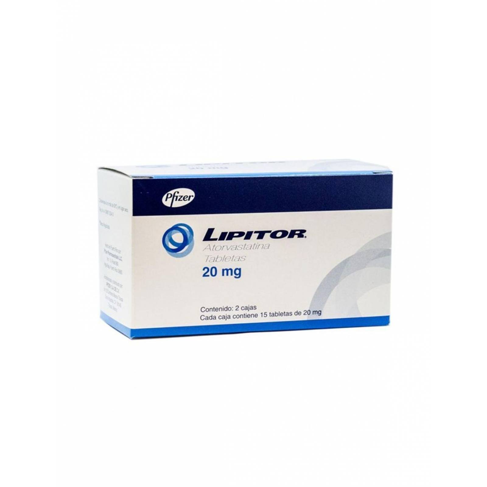 Lipitor 20 mg 2 Cajas Con 15 Tabletas 